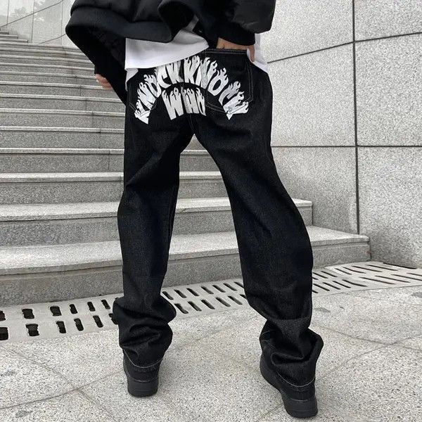VIBE Devil Graphic Black Denim Jeans Size US 34 / EU 50 - 2 Thumbnail