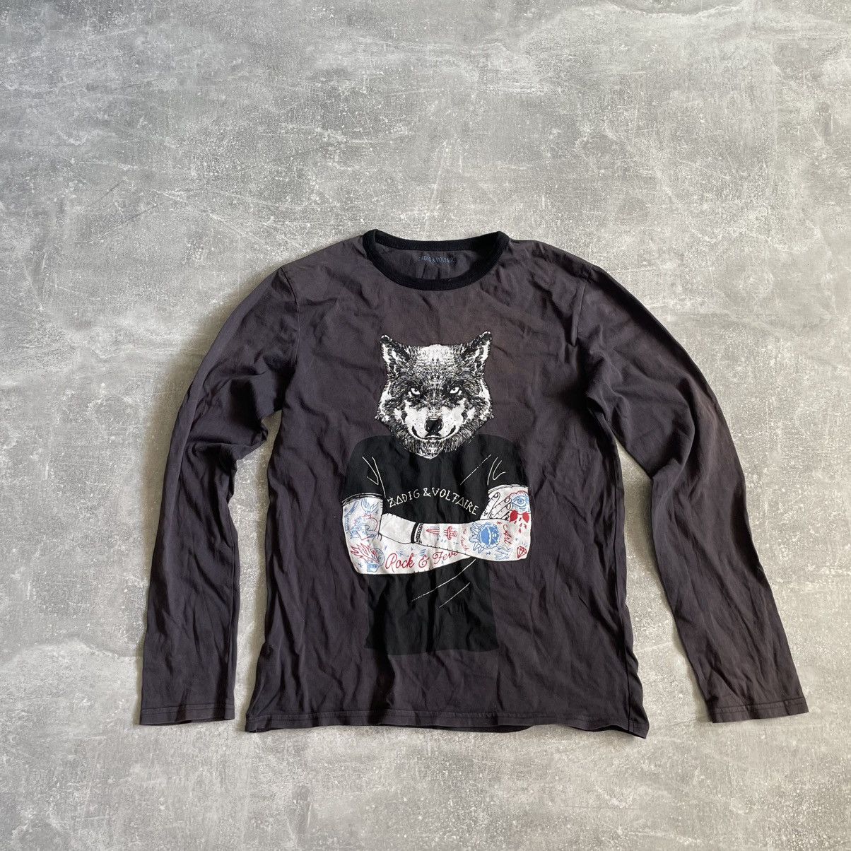 Zadig & Voltaire ZADIQ VOLTAIRE Y2K Skull Long Sleeve Tee shirt die distress Size US S / EU 44-46 / 1 - 1 Thumbnail