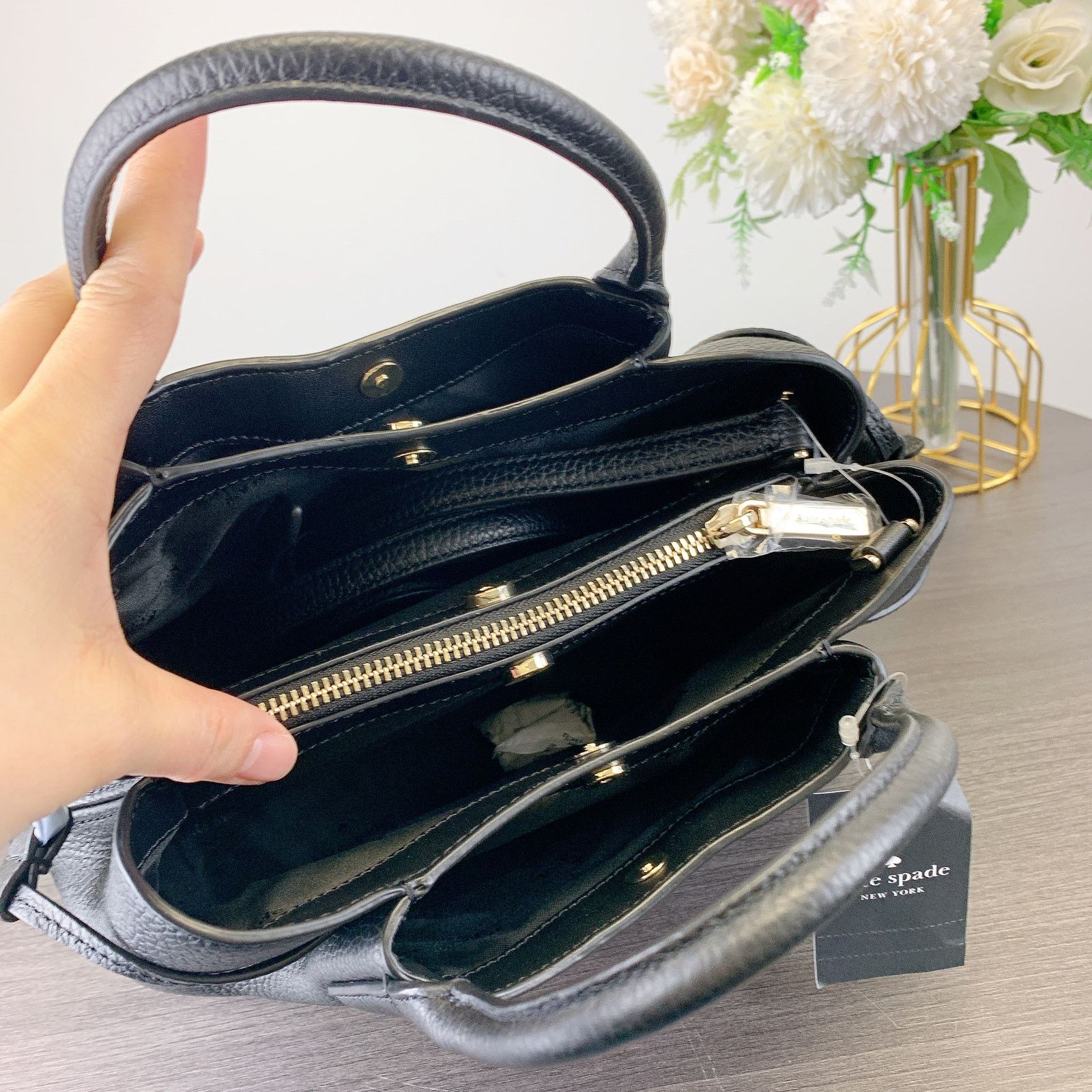 Kate Spade Kate Spade K8135 Dumpling Small Satchel IN Black Size ONE SIZE - 4 Thumbnail