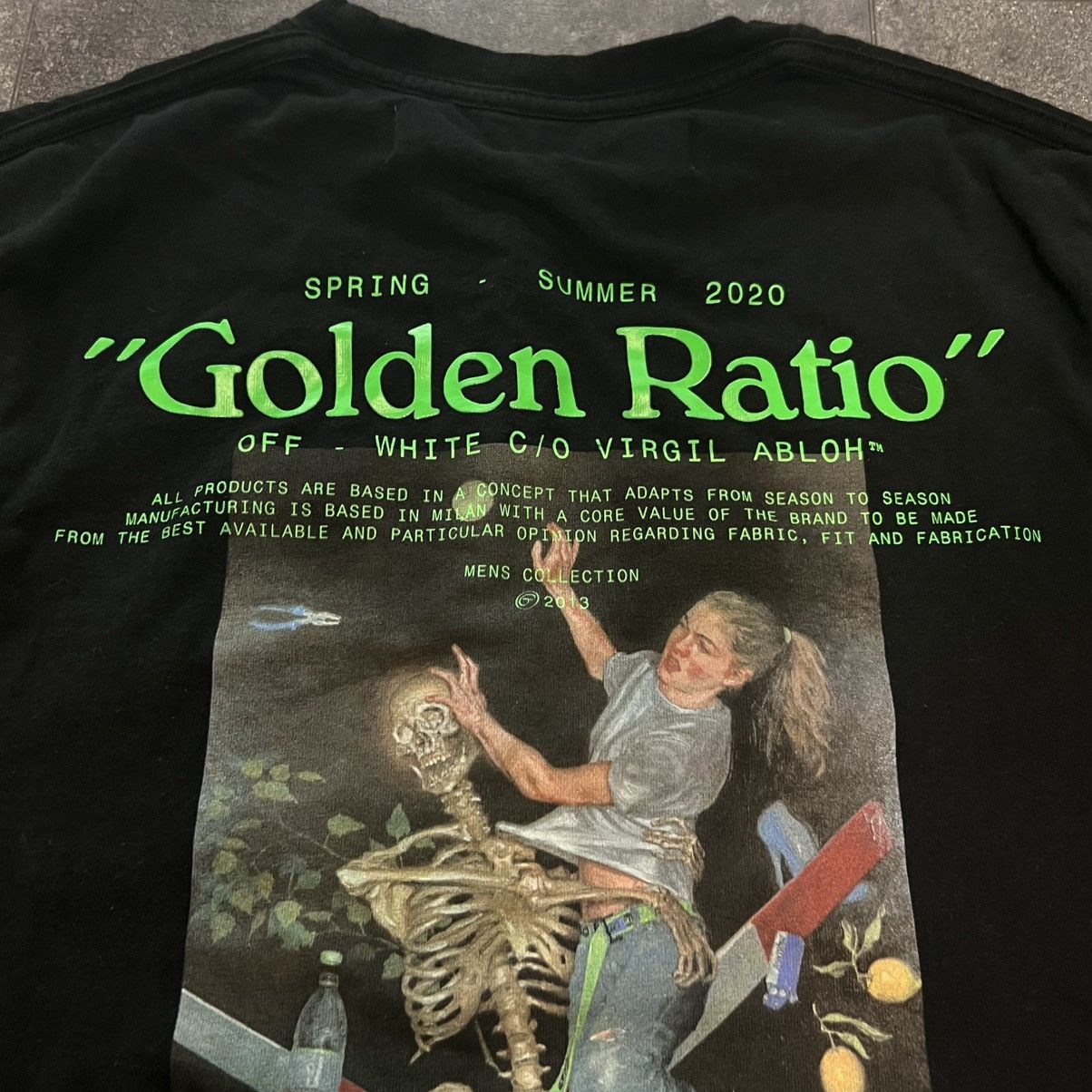 Off-White Pascal Painting Long Sleeve Tee Shirt Black