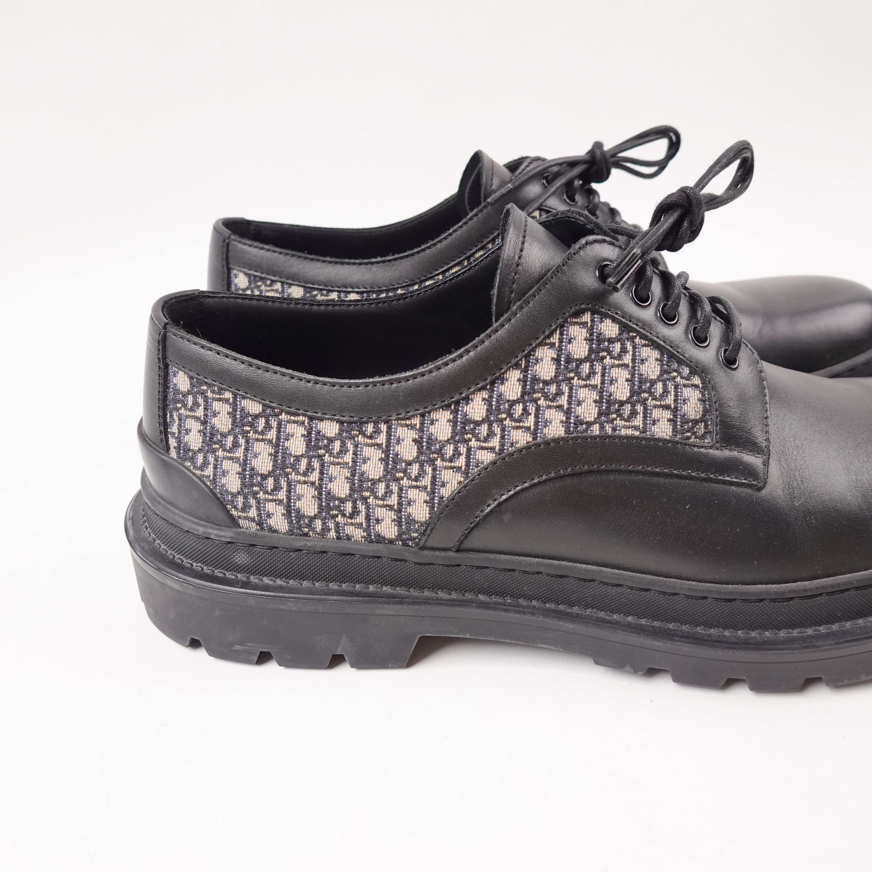 Dior Dior Oblique Leather Derby Shoes - Size 44 Size US 10.5 / EU 43-44 - 4 Thumbnail