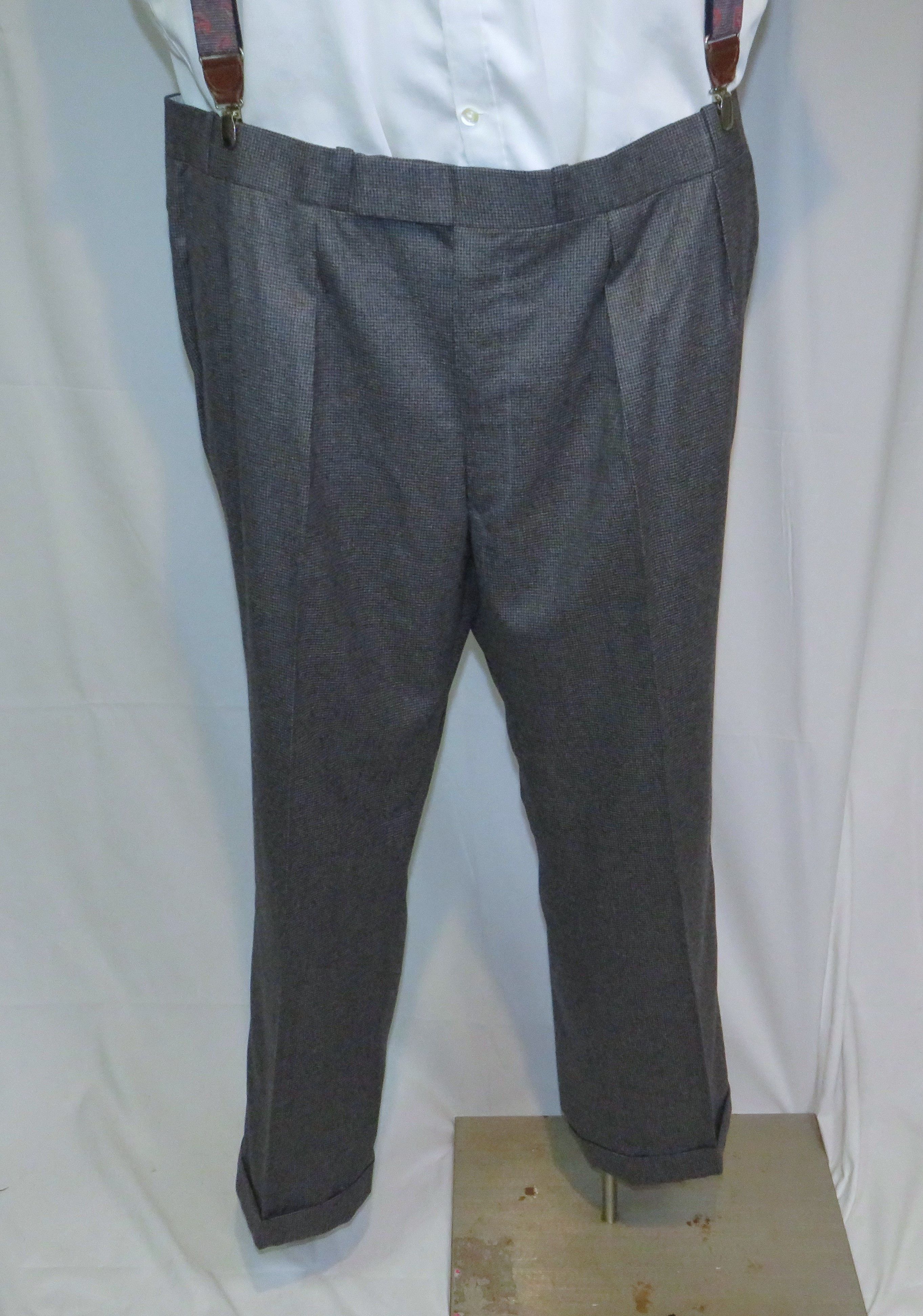 Henry Poole × Savile Row 2019 Gray Puppytooth Bespoke Portly Two Button Suit 48R Size 48R - 14 Thumbnail