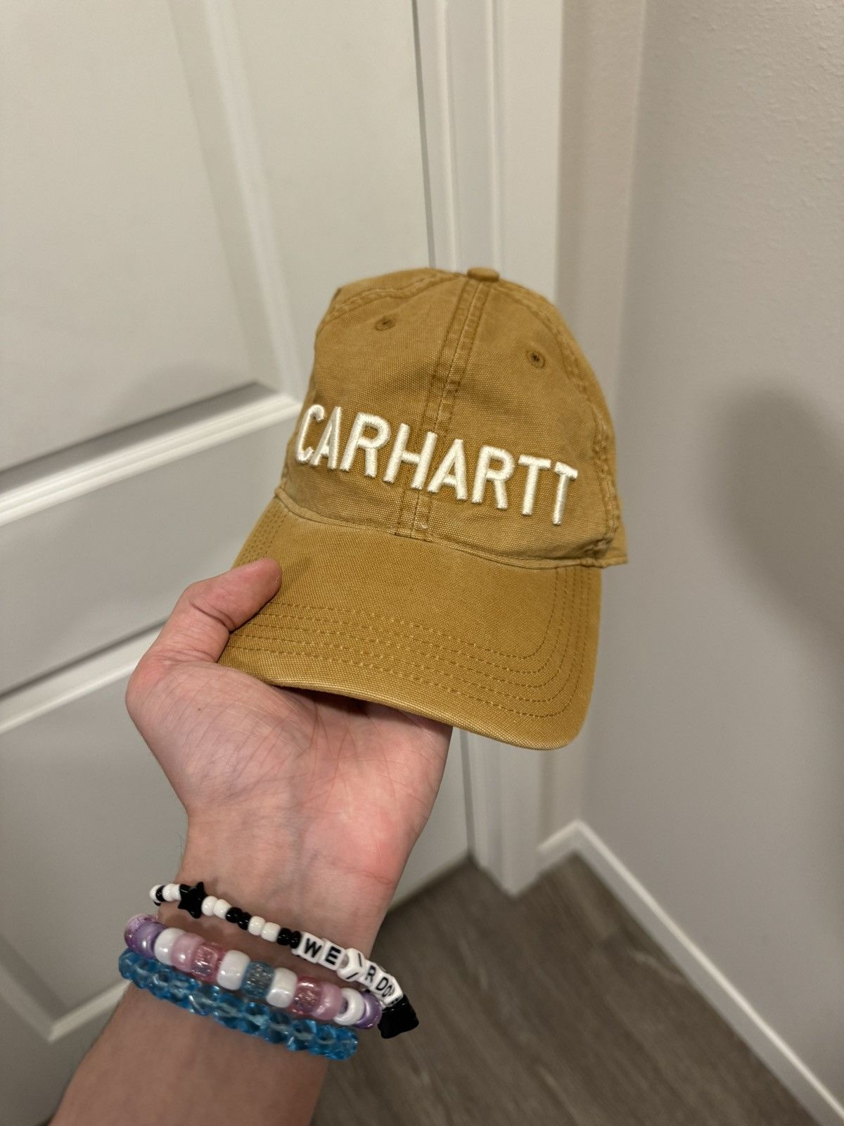 Carhartt × Carhartt Wip × Vintage Carhartt Embroidered Tan Hat Size ONE SIZE - 1 Thumbnail