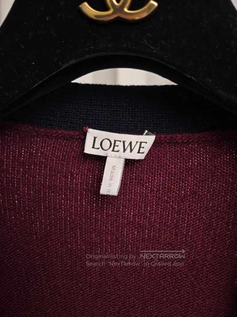 Loewe Loewe Burgundy wool cardigan Size S / US 4 / IT 40 - 9 Thumbnail