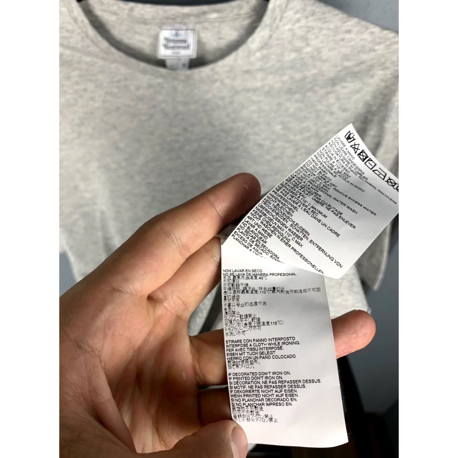 Vivienne Westwood Vivienne Westwood Mens Crew Neck T-Shirt XL Gray Size US XL / EU 56 / 4 - 5 Thumbnail