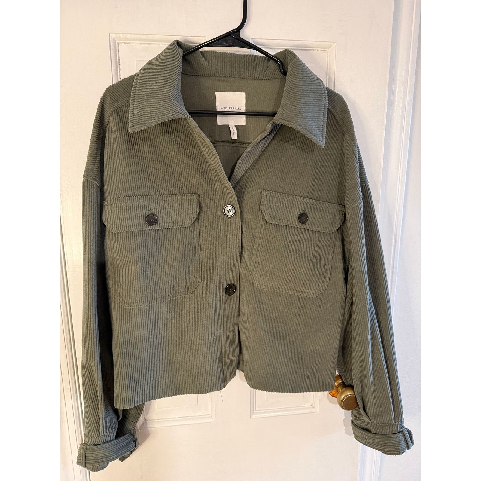 AVEC LES FILLES Avec Les Filles Green corduroy Jacket - Size Large Size S / US 4 / IT 40 - 1 Thumbnail