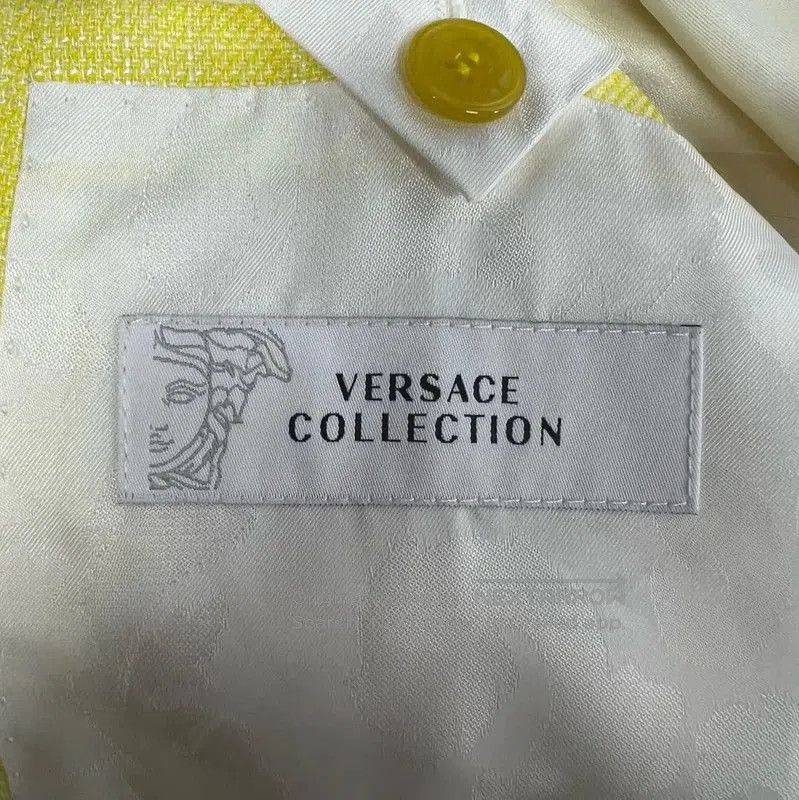 Versace Versace Yellow Cotton Women's Jacket . Size XXS / US 00 / IT 34 - 3 Thumbnail