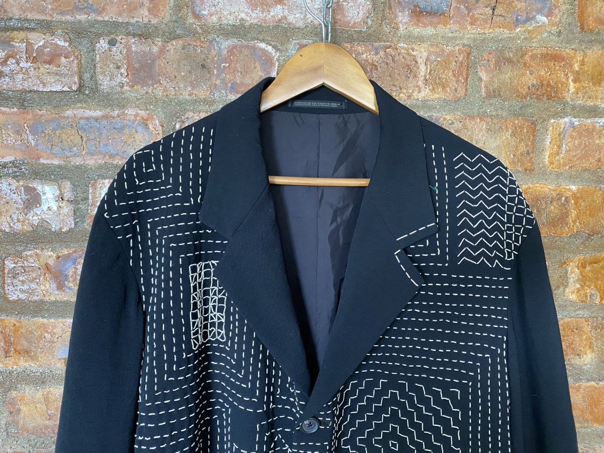 Yohji Yamamoto SS1995 Yohji Yamamoto POUR HOMME sashiko Robin Williams Size US L / EU 52-54 / 3 - 4 Thumbnail