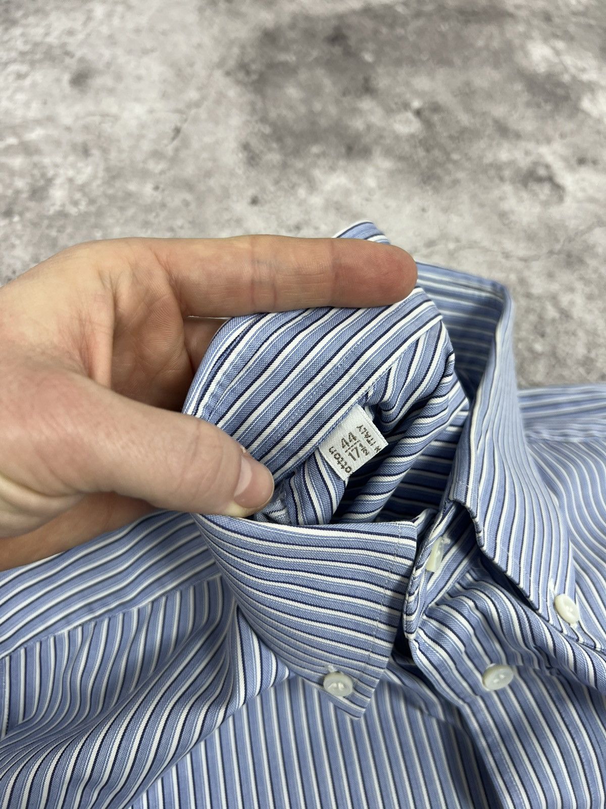 Brioni Brioni Striped Button Up Shirt Long Sleeeve Classic Size US XL / EU 56 / 4 - 10 Thumbnail
