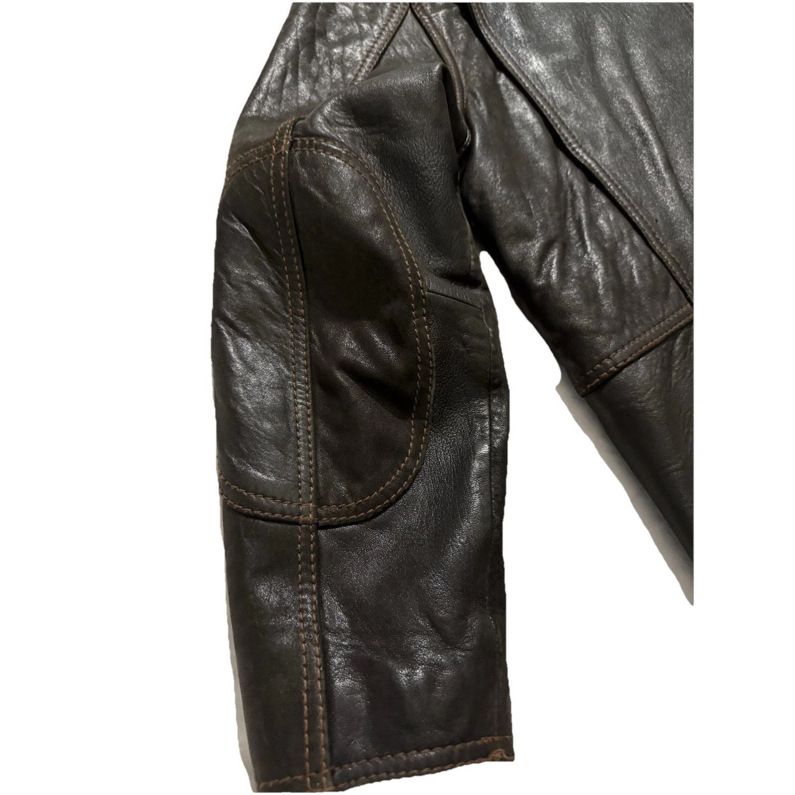 Andrew Marc Vintage Andrew Marc New York Brown Leather Biker Jacket Mens Size US XL / EU 56 / 4 - 8 Thumbnail