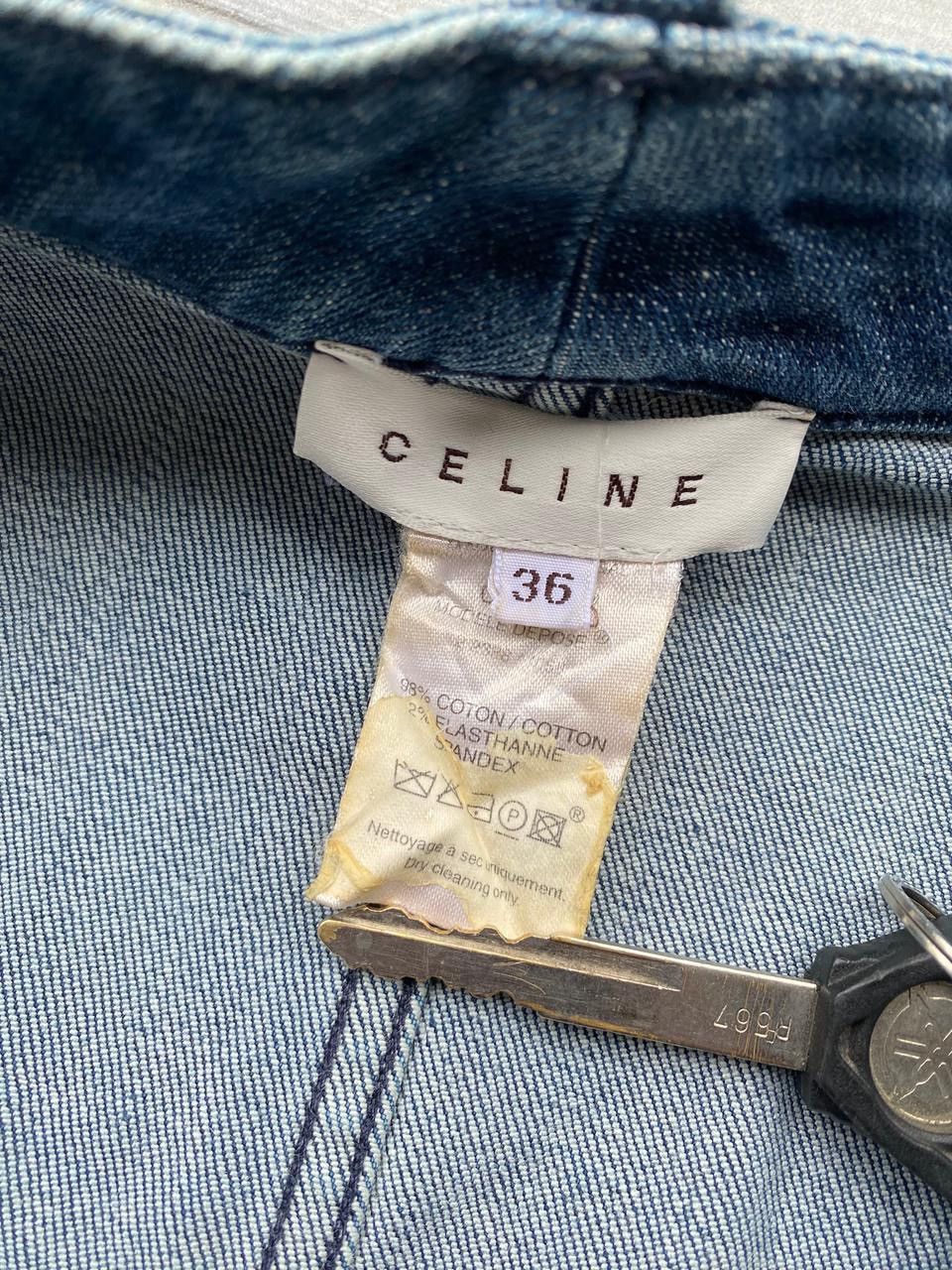 Celine Vintage Y2K Celine Denim Skirts Size 26" / US 2 / IT 38 - 9 Thumbnail