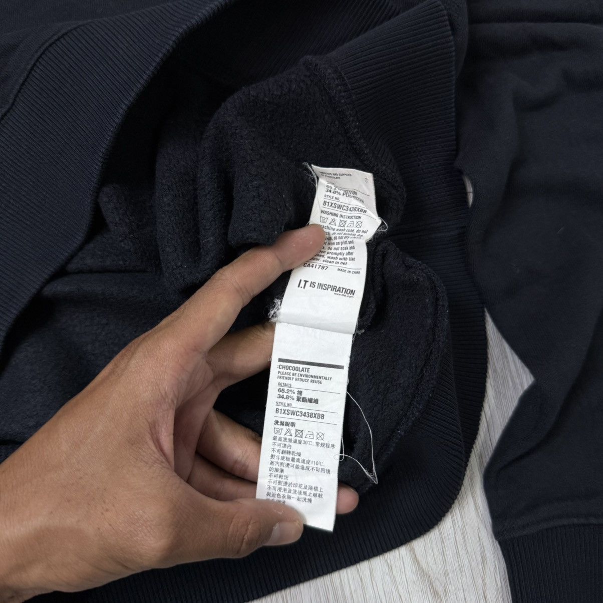 CHOCOOLATE CHOCOOLATE BLK-DEPT sweatshirt black Size US XL / EU 56 / 4 - 8 Thumbnail