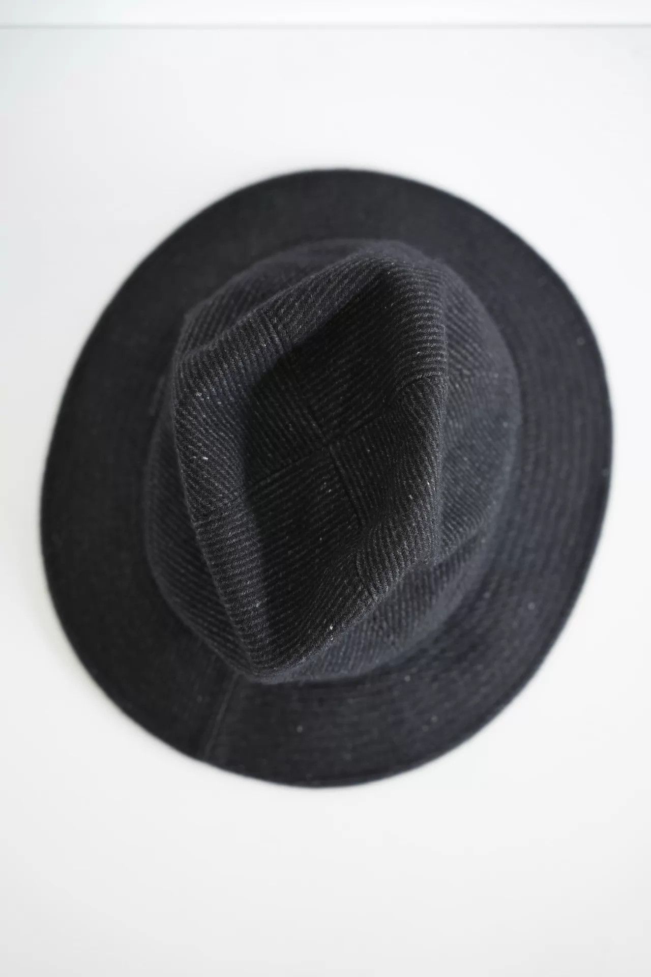 Yohji Yamamoto Yohji Yamamoto 15AW Mens Black Tweed Wool Fedora Size ONE SIZE - 5 Thumbnail
