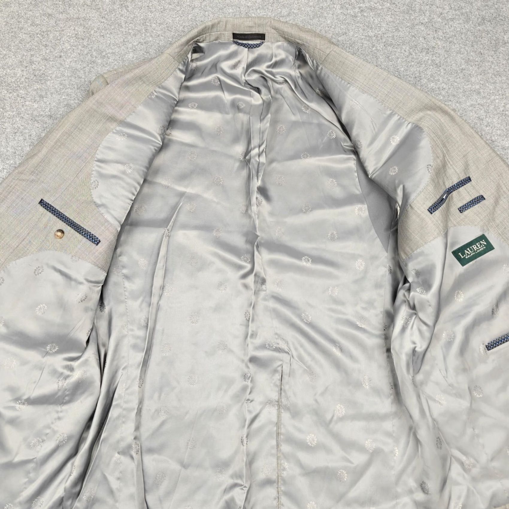Ralph Lauren VINTAGE? No. Final answer: Lauren Ralph Lauren Blazer Mens 48L Gray Wool Check Two Button Sport Coat Size 48R - 3 Thumbnail