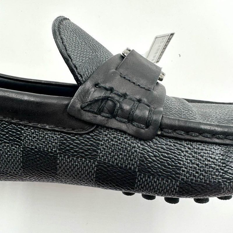 Louis Vuitton Black Leather Slip-On Casual Shoes -
