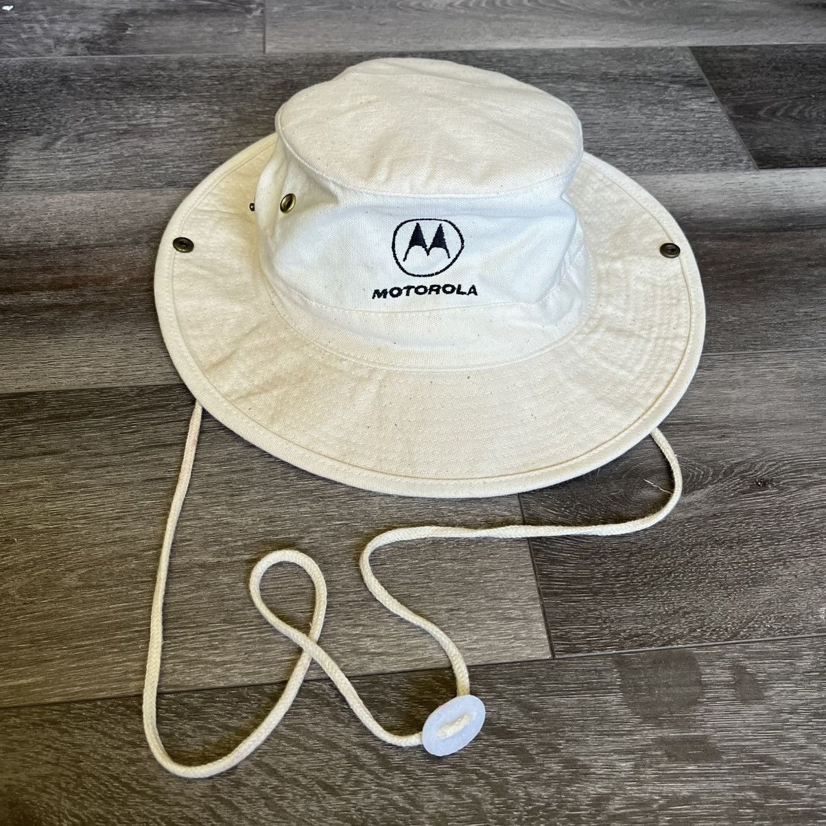 Motorola New Vintage 1990s Motorola Logo Safari Bucket Sun Hat Strap Size ONE SIZE - 1 Thumbnail