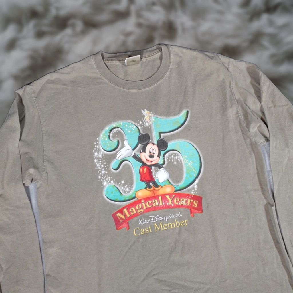 Disney VINTAGE Disney T-Shirt Long Sleeve Mens Large Relaxed Fit Brown Graphic Print Y2K 2006 Size US L / EU 52-54 / 3 - 1 Thumbnail