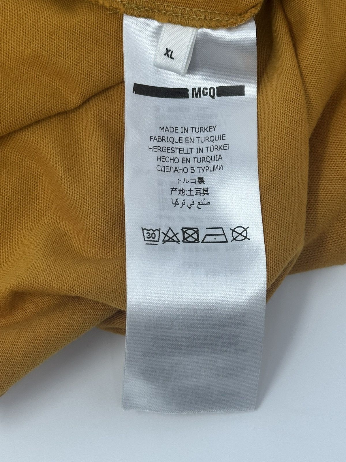 McQ Alexander McQueen MCQ by Alexander McQueen Mustard Logo Tee – XL Size US XL / EU 56 / 4 - 4 Thumbnail