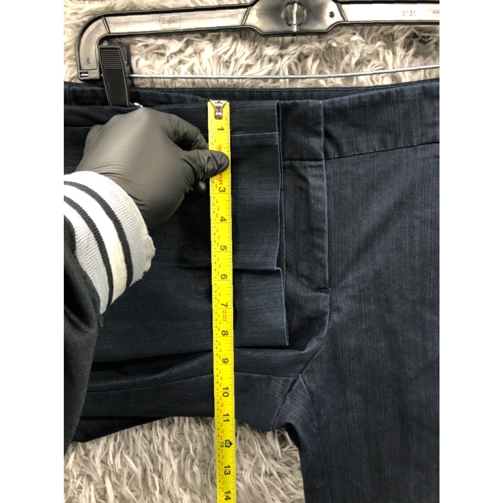 Vintage New York & Company Straight Pants Womens 8 Tall Mid Rise Dark Wash Blue Size 30" / US 8 / IT 44 - 4 Thumbnail