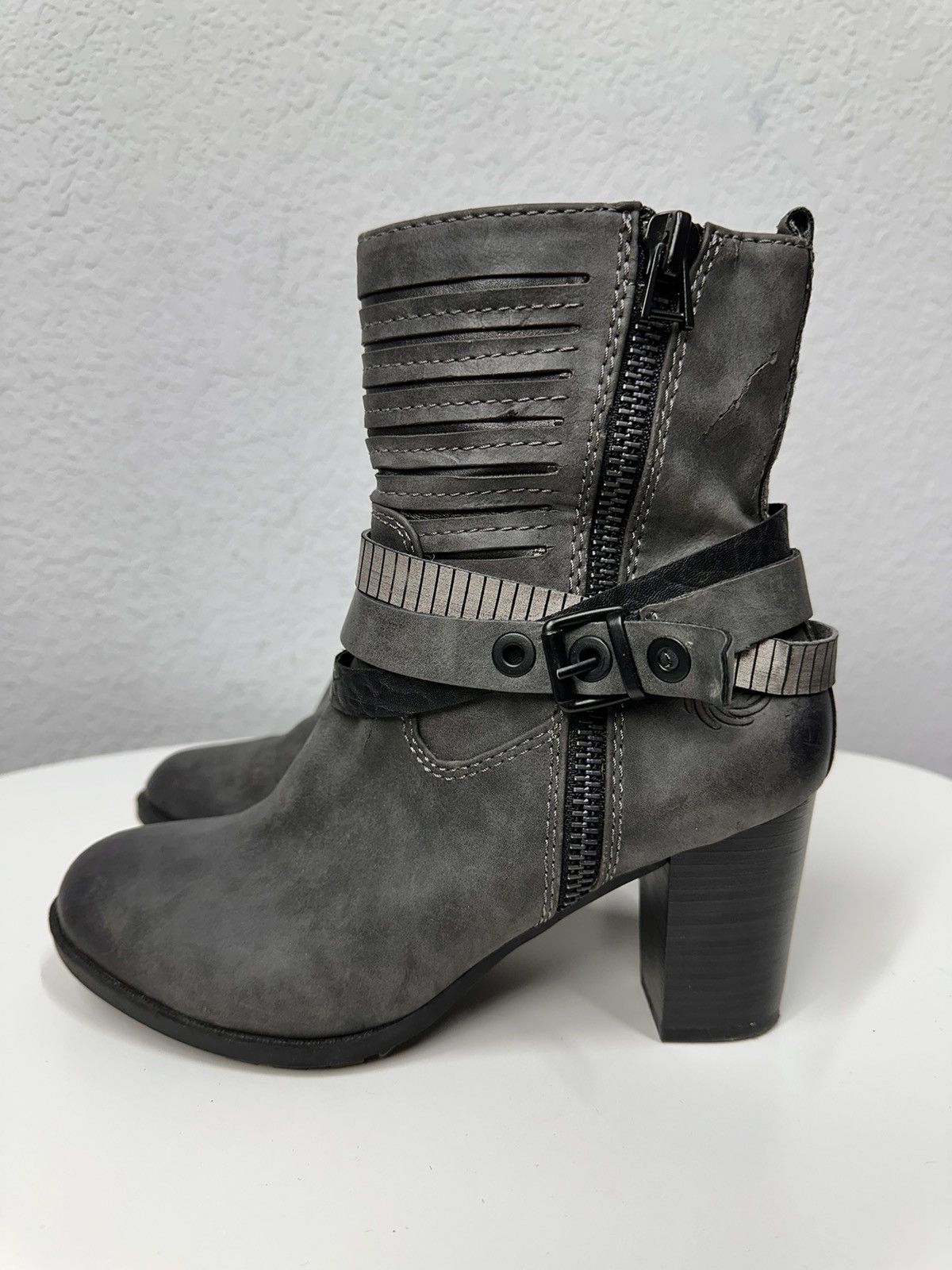 A.S.98 Wow😻VINTAGE HEELS BOOTS A.S. 98 STYLE GUIDI PAUL GAUTIER Size US 9 / IT 39 - 5 Thumbnail