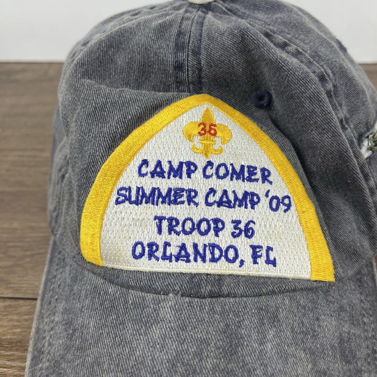 Other Camp Comer Hat Troop 36 Orlando Florida Gray Hat Adjustable Size ONE SIZE - 8 Thumbnail