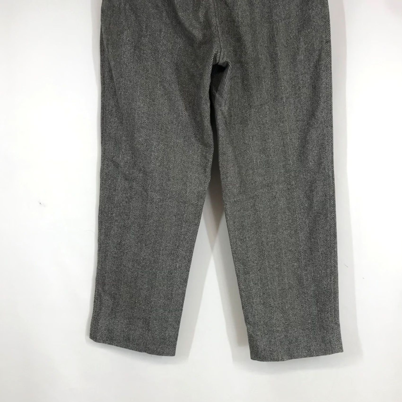 Vintage Wilfred Grey Herringbone Belted Cropped Pants Size 4 Size 27" / US 4 / IT 40 - 6 Thumbnail