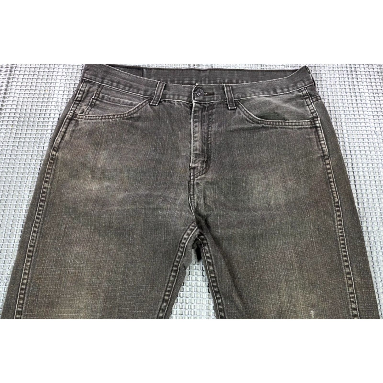 Levi's Levi’s 513 Jeans 36x33 Slim Straight Men Gray Distressed Fade Medium Wash 5-Pocket Cotton Blend Denim Regular Size Type: Regular Mens Size US 36 / EU 52 - 2 Thumbnail