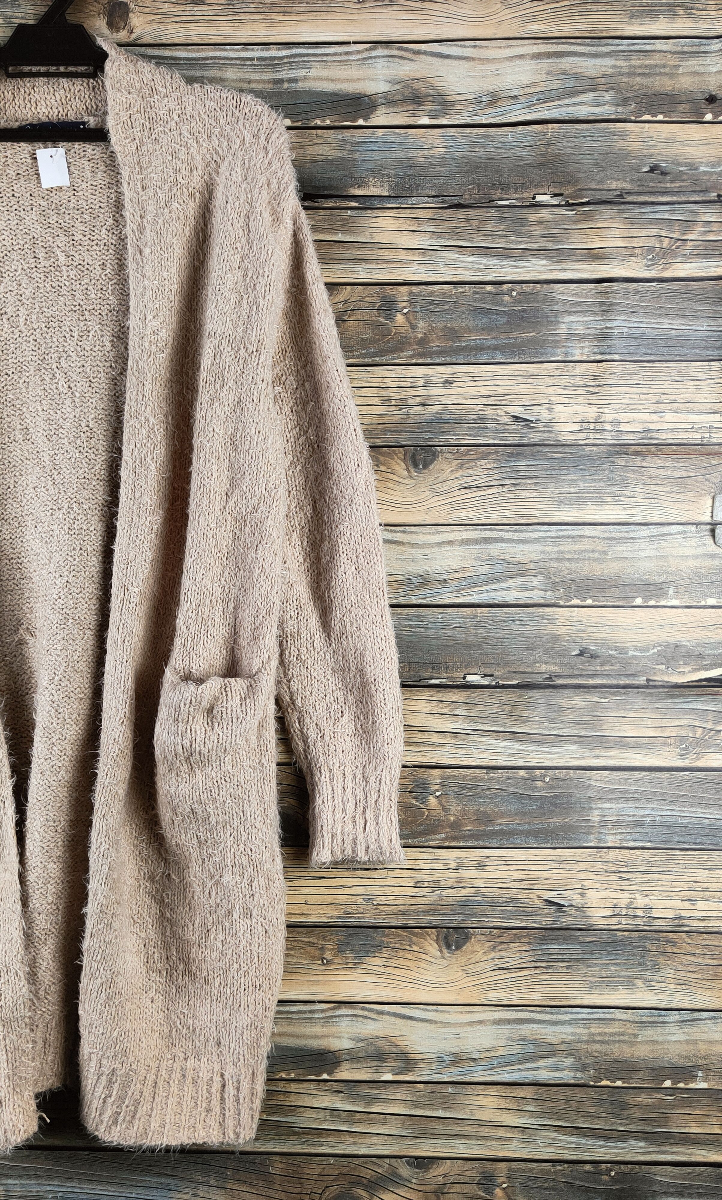 Japanese Brand DL As know as Beige Fur Mohair Knitwear Cardigan #46-938 Size M / US 6-8 / IT 42-44 - 4 Thumbnail