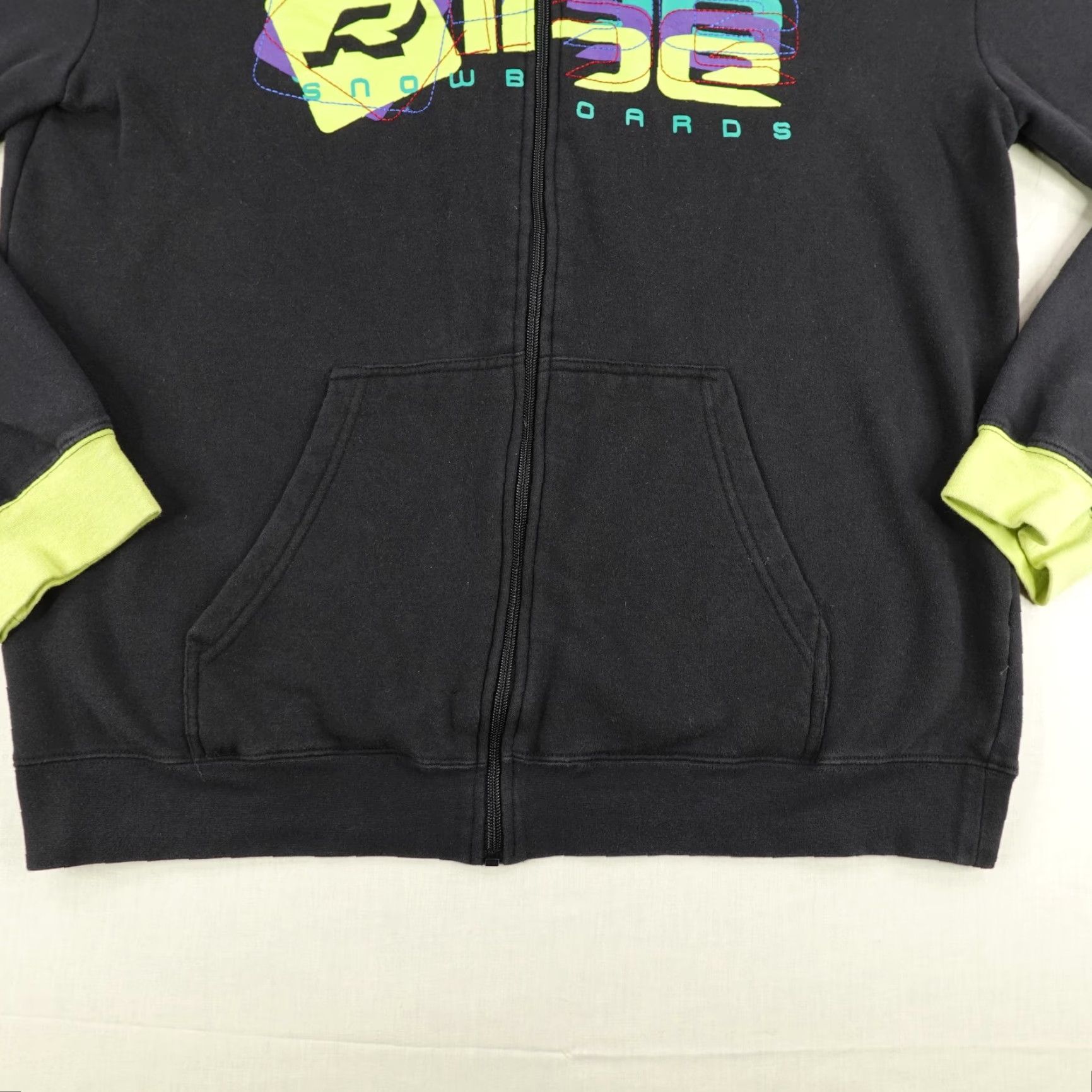 Vintage VINTAGE Ride Snowboards Hoodie Mens XL Black Sweatshirt Jacket Snowboarding Full Zip Up Size US XL / EU 56 / 4 - 4 Thumbnail