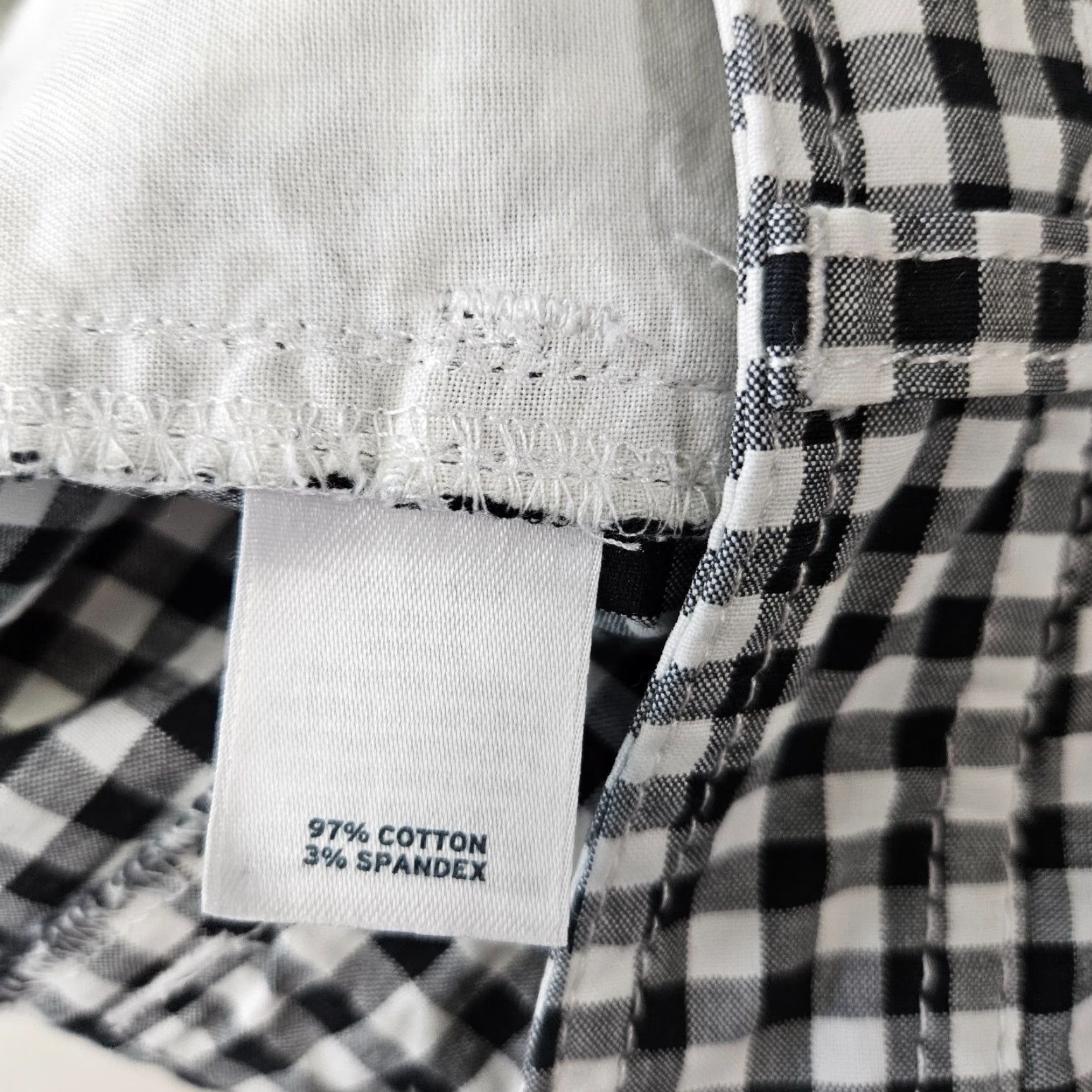 Vintage Caslon Womens Skirt 4 Black White Gingham Cotton Blend Check Short Pencil Casual Womens Caslon Skirt 4 Black White Gingham Size 27" / US 4 / IT 40 - 3 Thumbnail