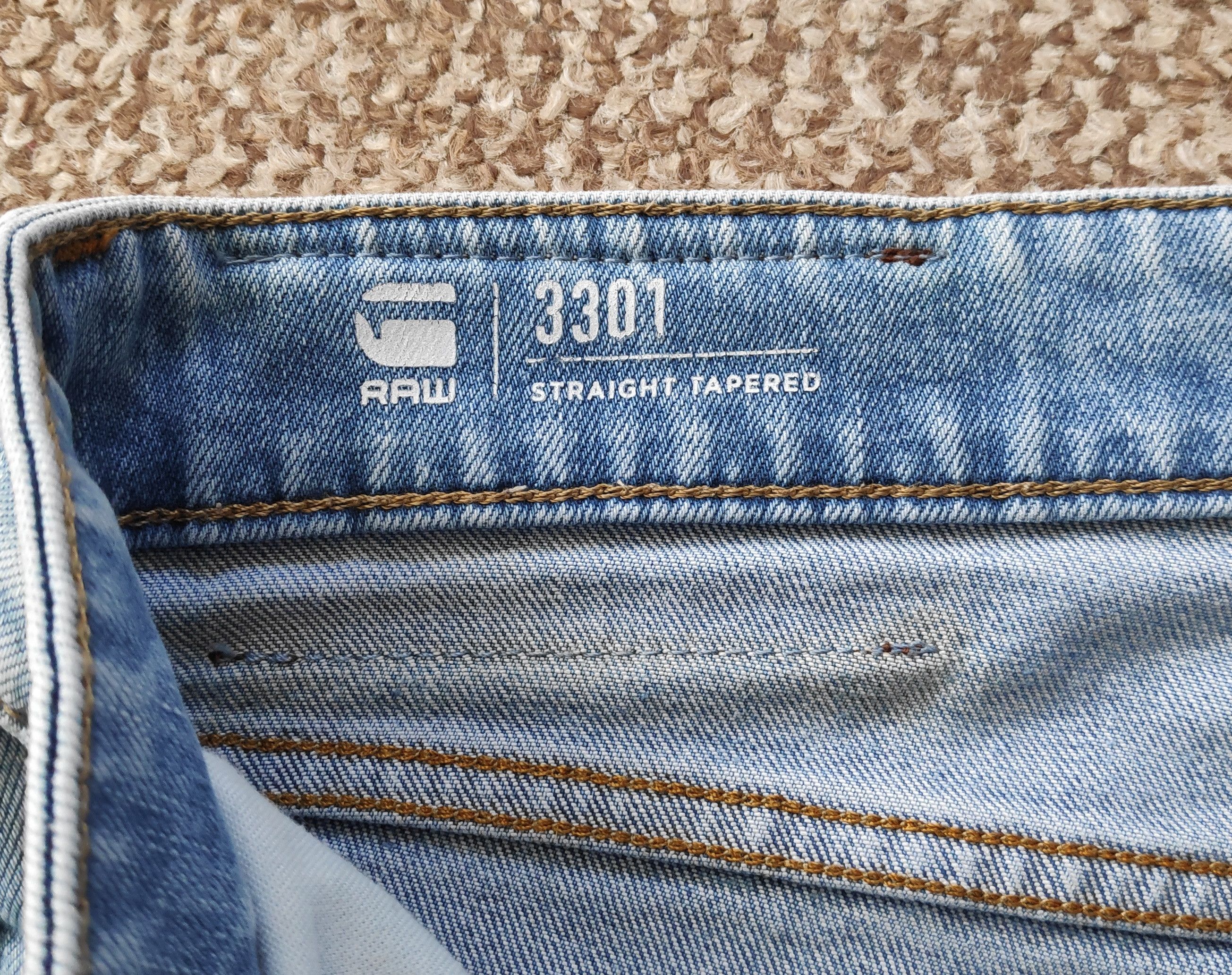 G-Star G-Star Raw 3301 Straight Tapered Denim Jeans Size US 36 / EU 52 - 8 Thumbnail