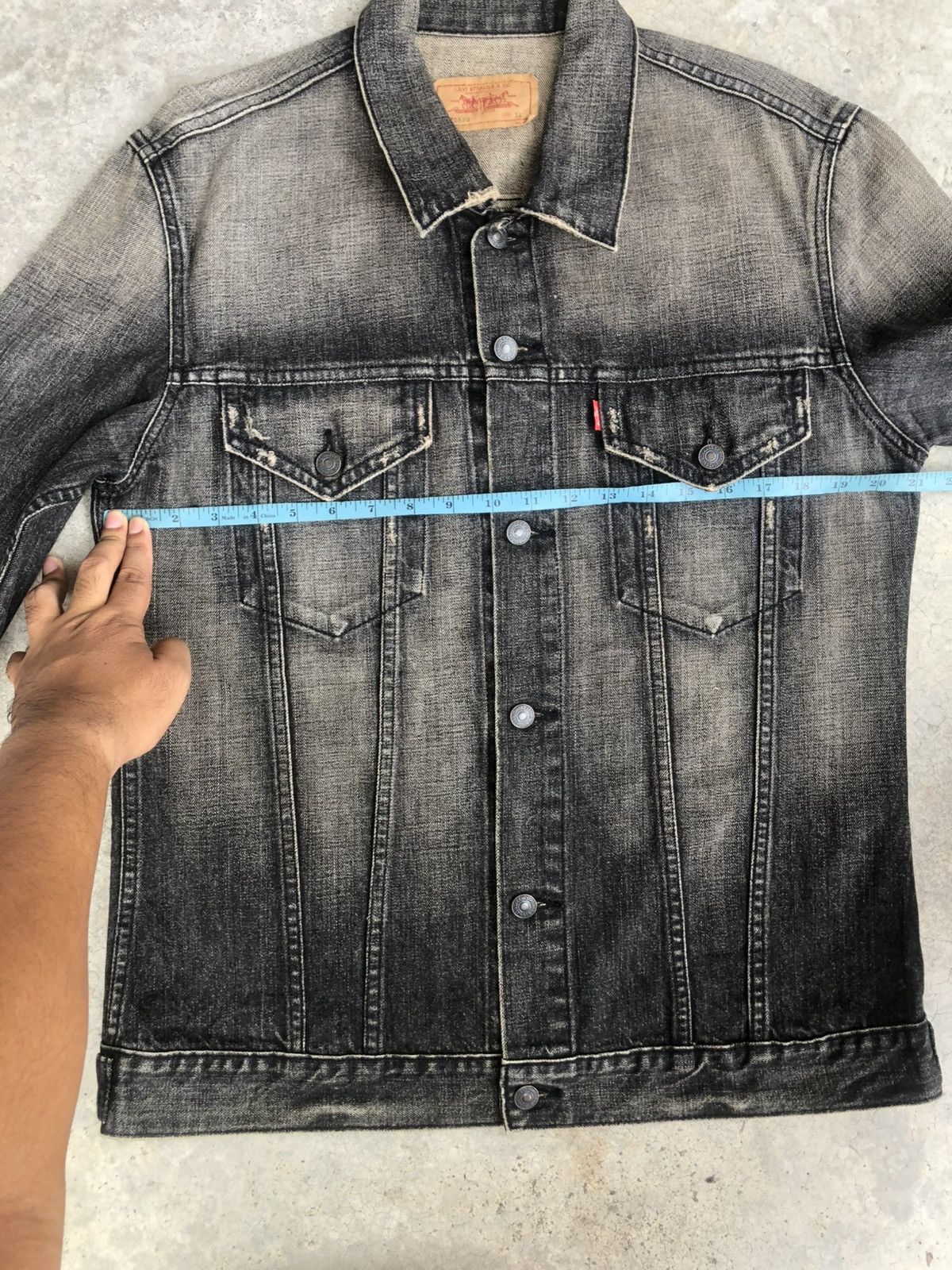 Levi's Y2k Levi’s Denim Jacket Mud Wash Distressed Size US L / EU 52-54 / 3 - 25 Thumbnail