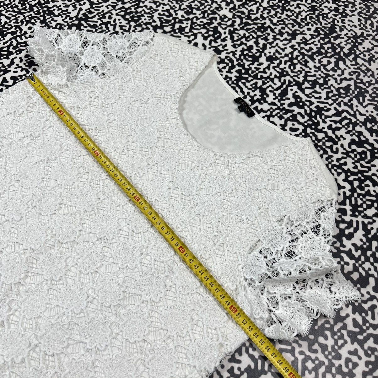 Escada Vintage Y2K Escada Mesh Floral Luxury Retro Style T-shirt Size L / US 10 / IT 46 - 21 Thumbnail