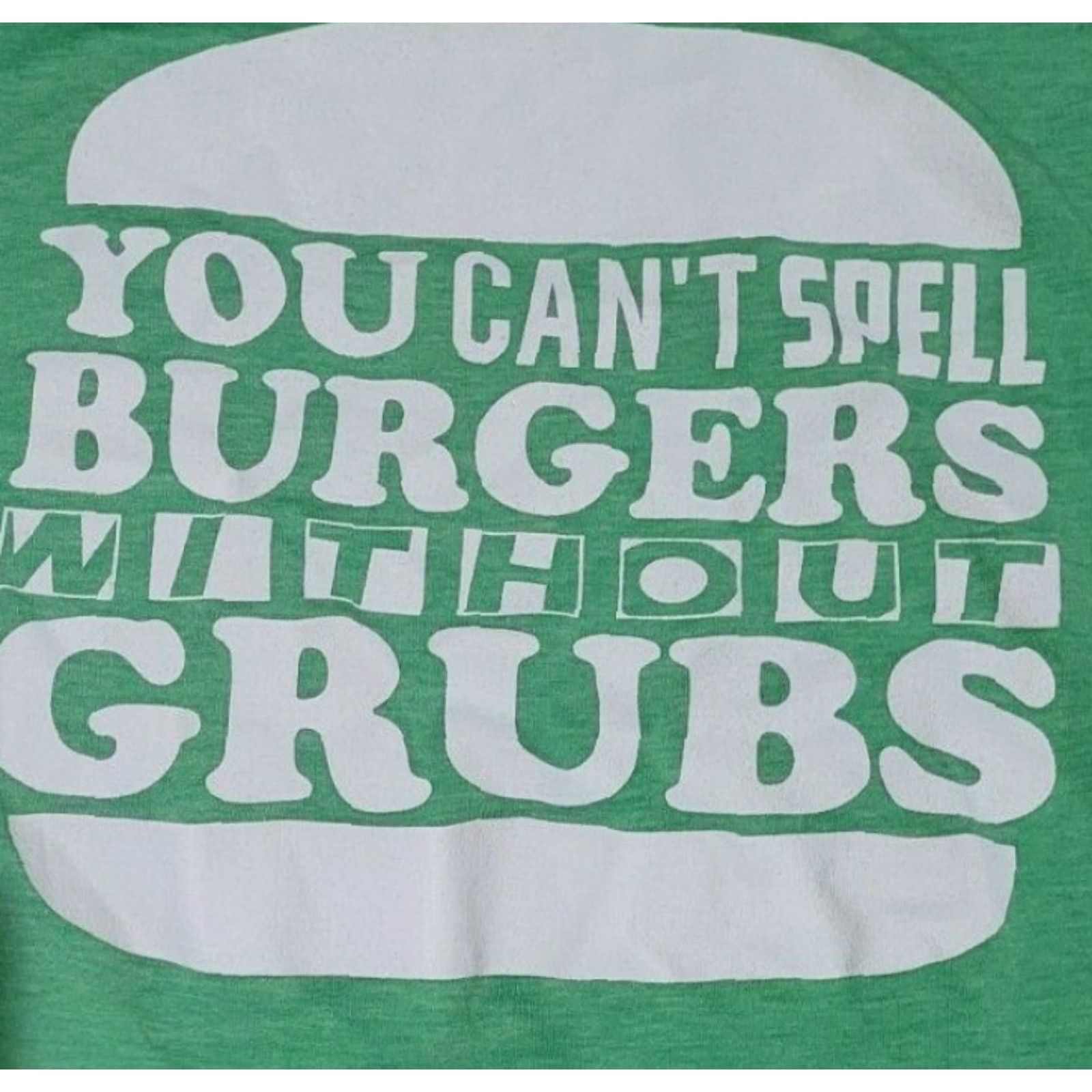 Bell Womens T Shirt V-Neck Grub's Bar & Grille Logo Graphic Solid Green Medium Bella M Casual Shirts Womens Size M / US 6-8 / IT 42-44 - 4 Thumbnail