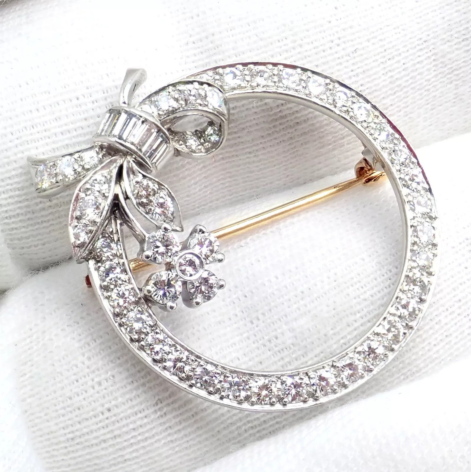 Tiffany & Co. Tiffany & Co. Circle Platinum 2.1ct Diamond Pin Brooch Size ONE SIZE - 6 Thumbnail