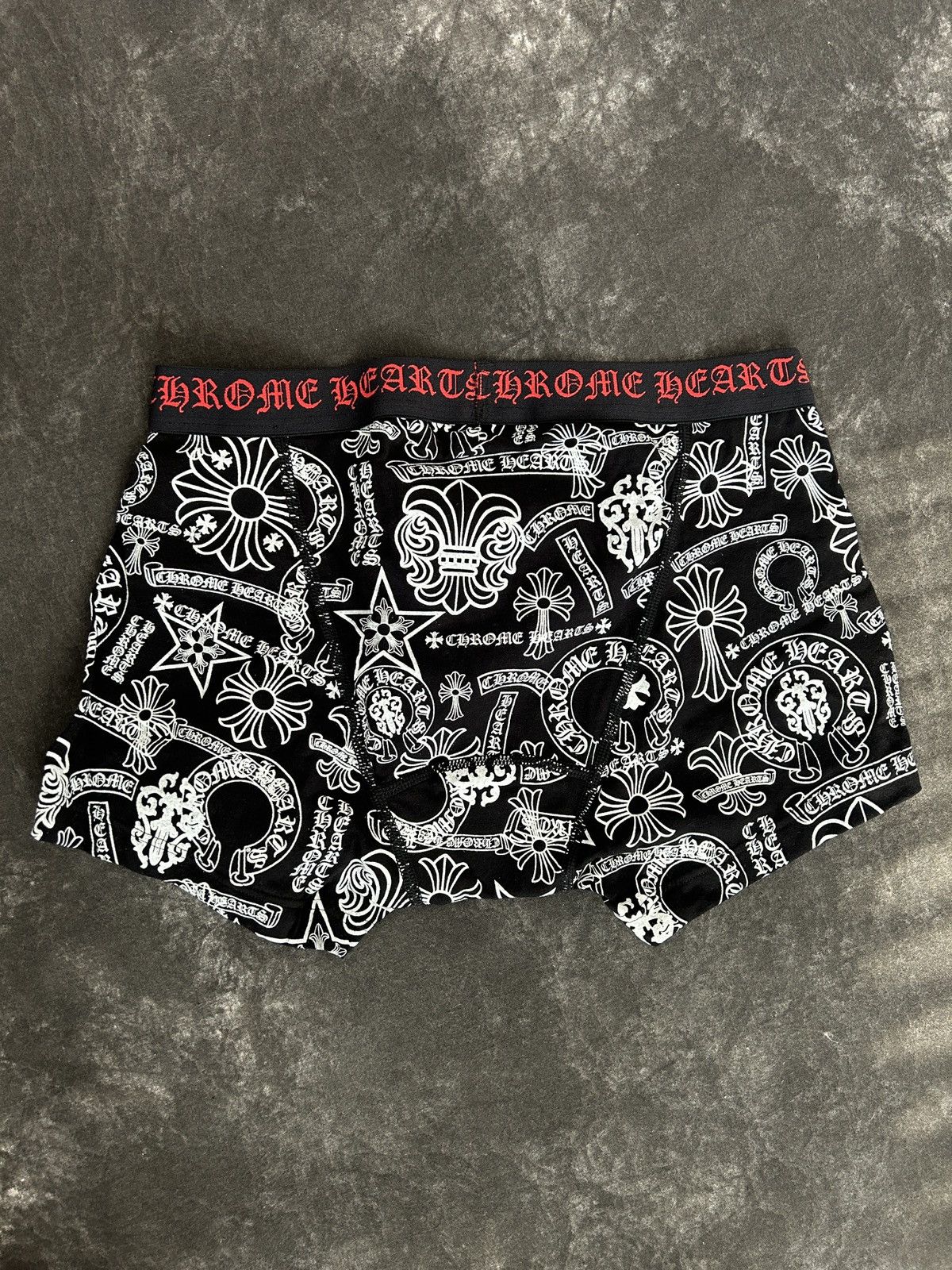 Chrome Hearts *RARE* CHROME HEARTS ALL OVER LOGO PRINT BOXER SZ M Size 32 - 2 Thumbnail