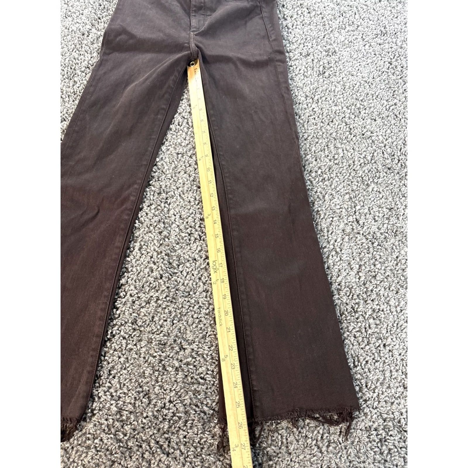 DL1961 DL1961 Womens High Rise Bridget Boot Cut Crop Jeans Brown Cotton 27x26 Size 27 Jeans Womens Brown High Rise Boot Cut Crop Denim Size 27" / US 4 / IT 40 - 2 Thumbnail