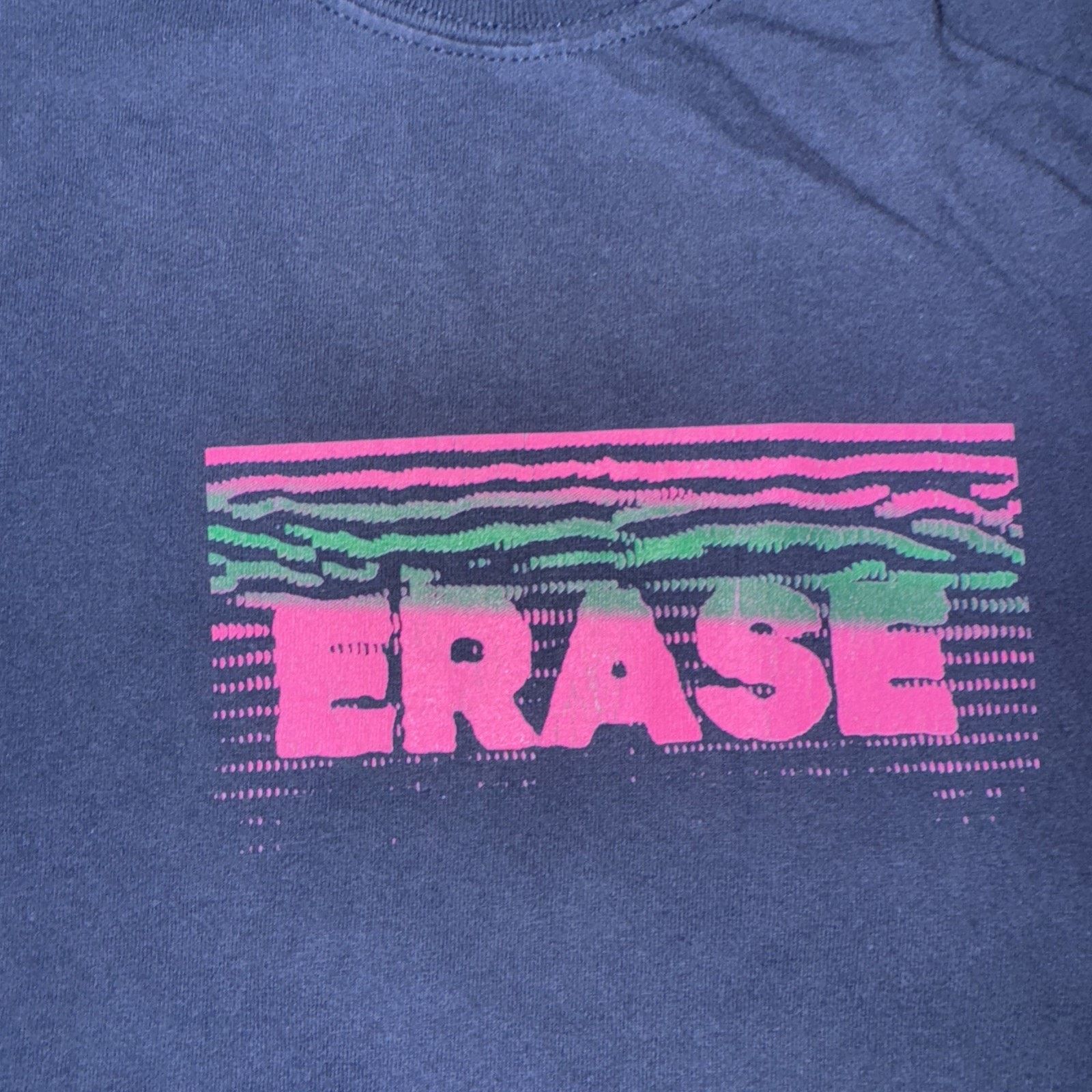 Erased Project × Hypebeast Erase Project Graphic T-Shirt Navy Blue XL 23x30 Size US XL / EU 56 / 4 - 2 Thumbnail