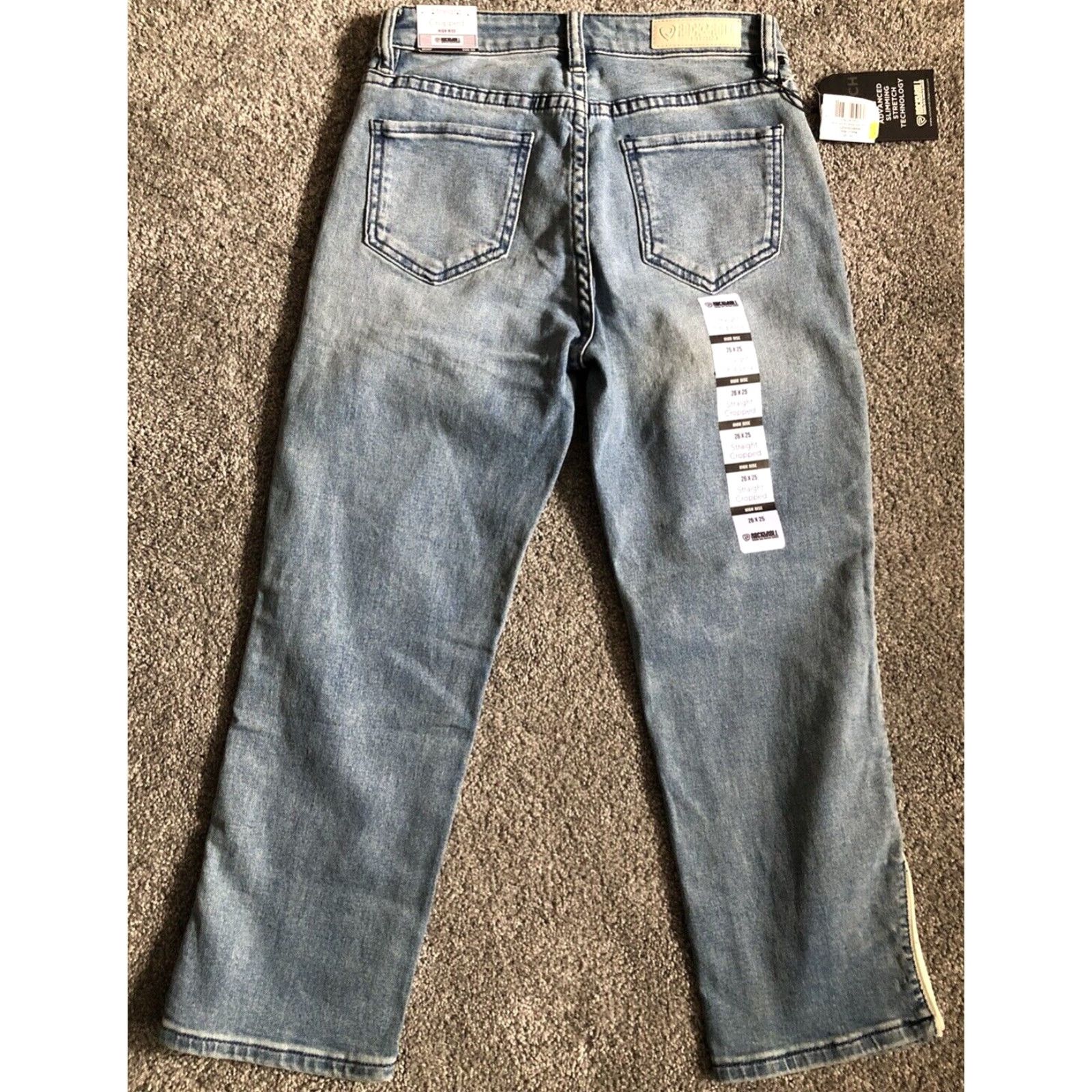 Vintage VINTAGE Rock & Roll Denim Jeans 90s Women’s Straight Cropped High Rise Blue 26x25 Pockets Size 26" / US 2 / IT 38 - 2 Thumbnail