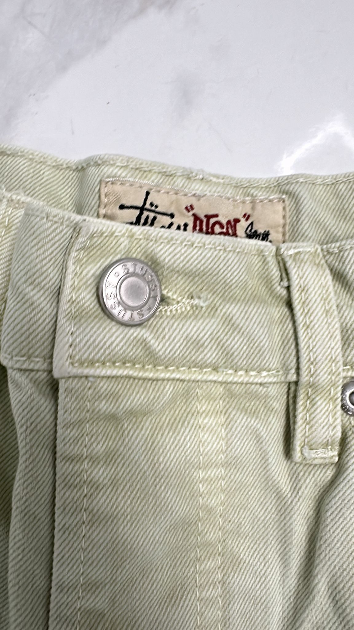 Stussy × Vintage Stussy Double Dye Big 'Ol Jeans In Cream Size 28 Size US 28 / EU 44 - 8 Thumbnail