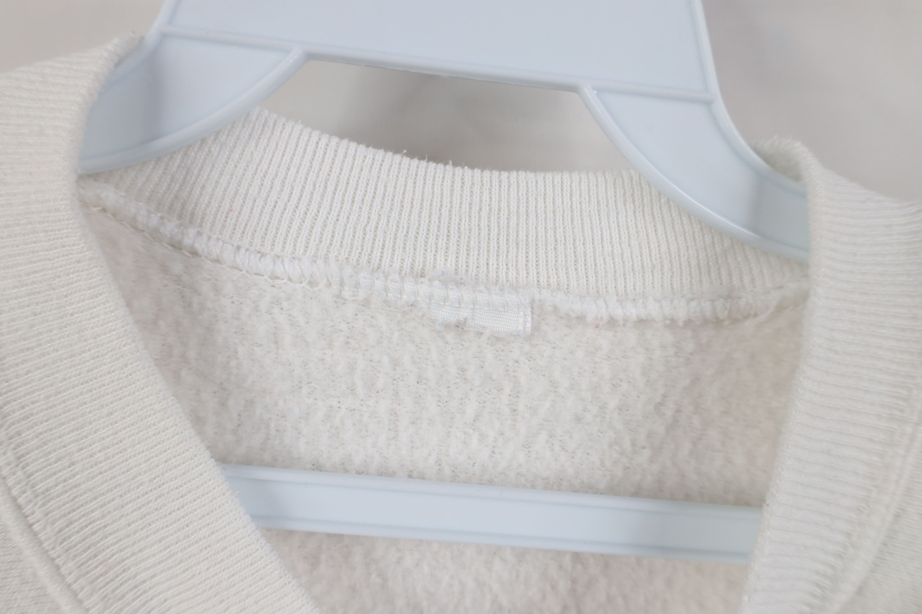 Vintage Vintage 90s Streetwear Blank Crewneck Sweatshirt White Size L / US 10 / IT 46 - 5 Thumbnail