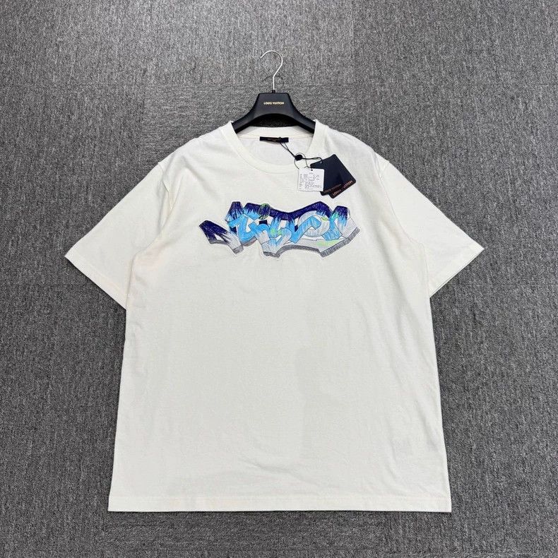 Louis Vuitton Louis Vuitton Embroidered Graffiti Short Sleeve Tee - dmc Size US XL / EU 56 / 4 - 1 Thumbnail