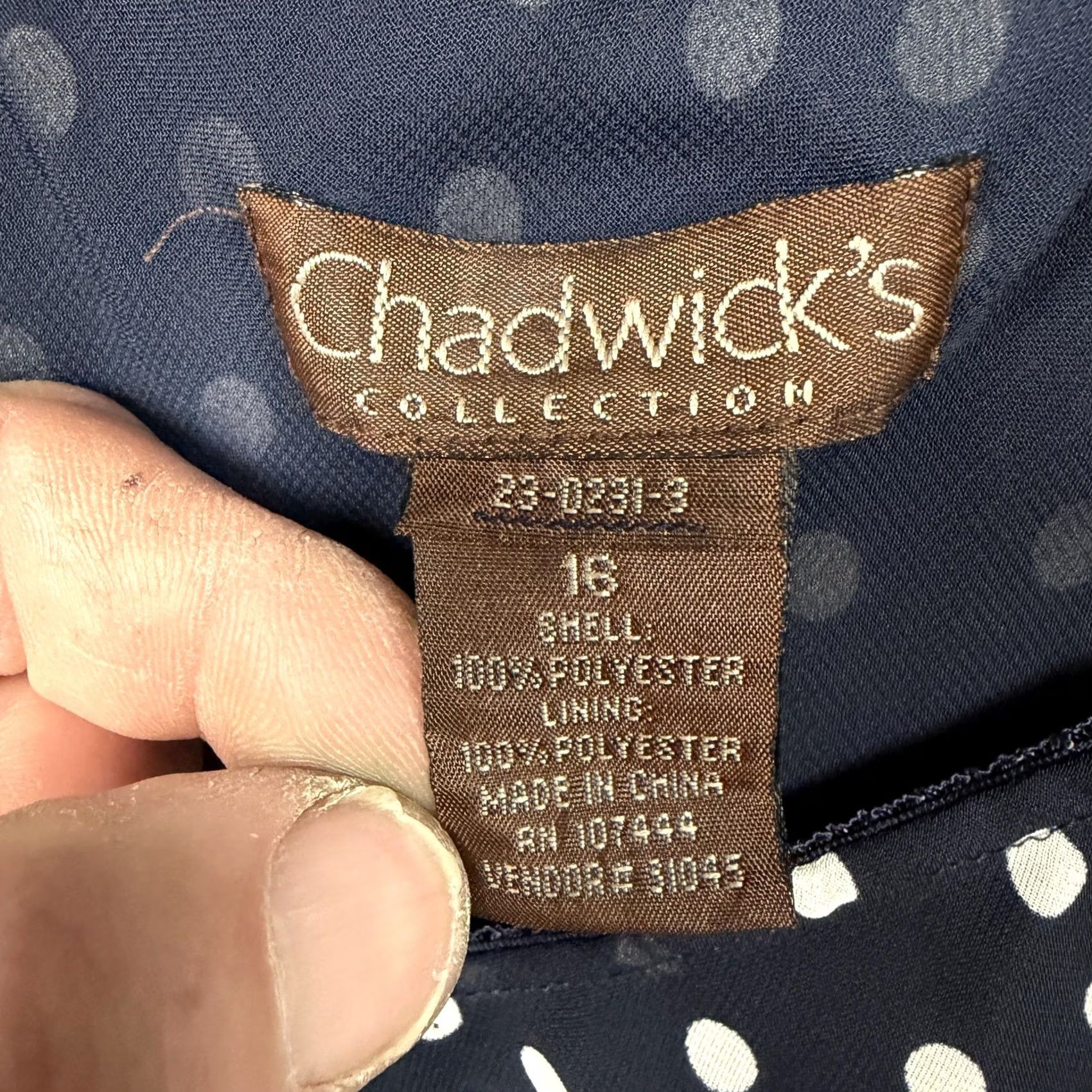 Vintage VINTAGE Chadwicks Skirt 16 Navy Polka Dot Long Trumpet Office Workwear Ruffle Flounce Chiffon Layered Linen Polyester Womens (50s 60s) Size 38" / US 16 / IT 52 - 4 Thumbnail