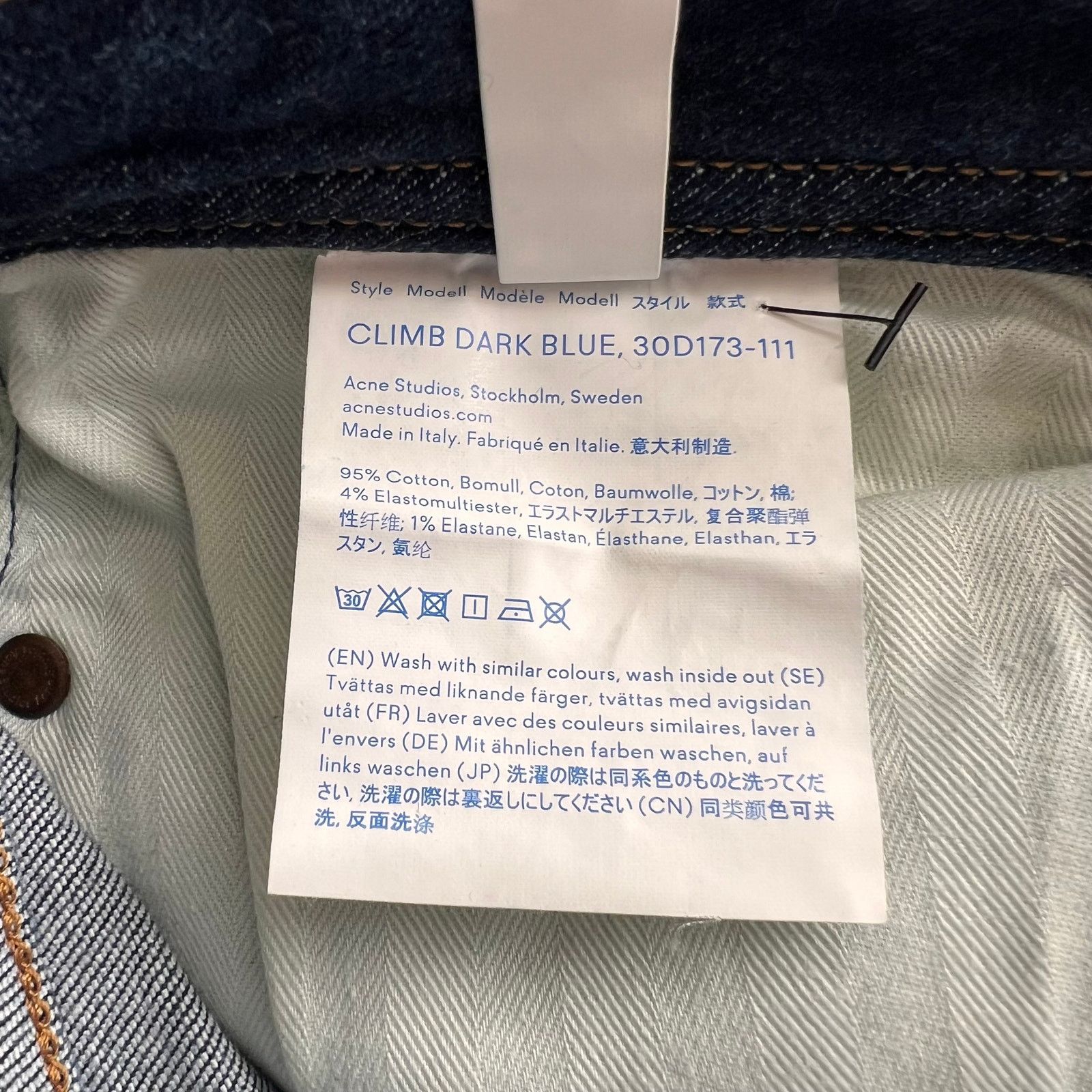 Acne Studios ACNE STUDIOS Blue Medium Wash Skinny Leg Jeans, US28 Size 28" / US 6 / IT 42 - 9 Thumbnail