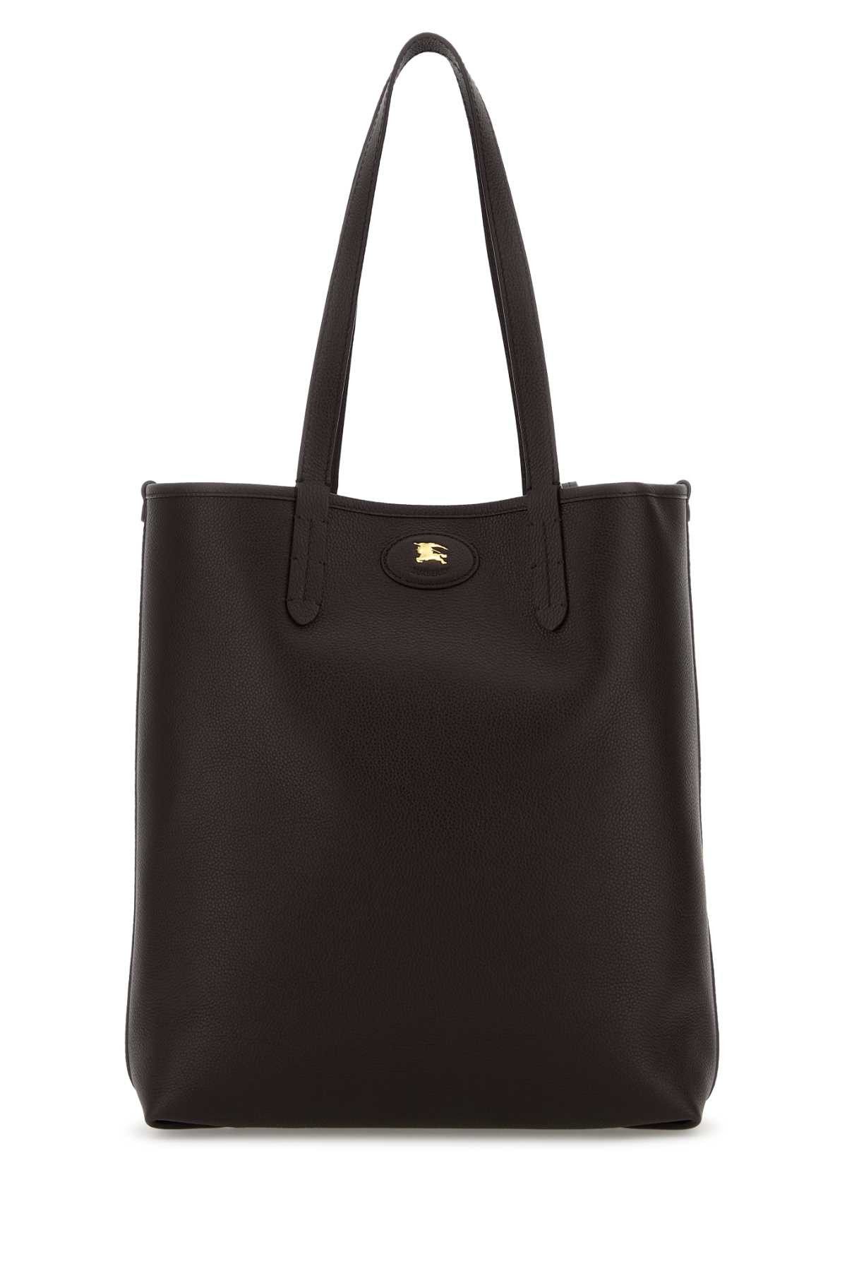 Burberry Dark Brown Leather Bloomsbury Shopping Bag Size ONE SIZE - 1 Thumbnail