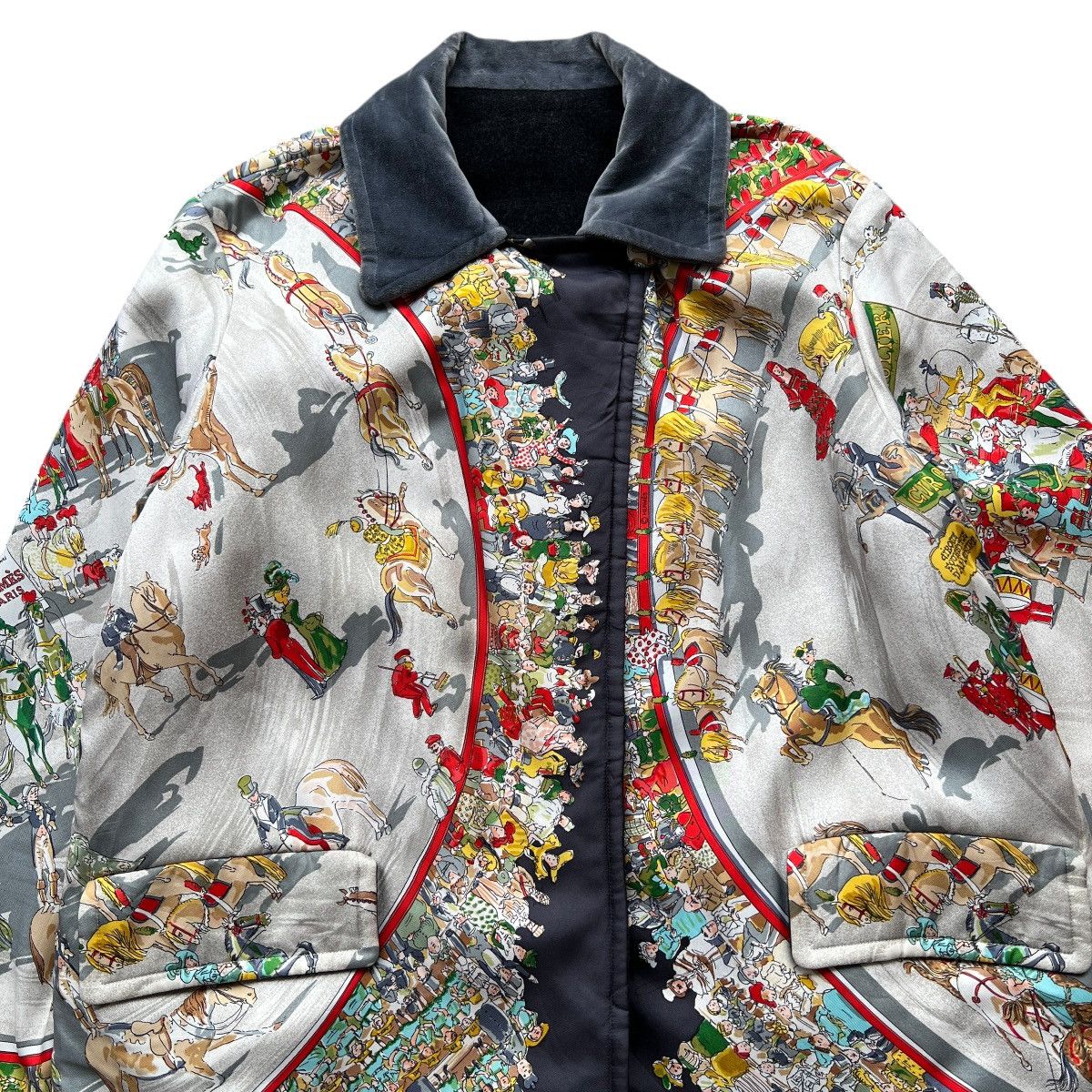 Hermes 🔥 Rare Vintage Hermes Paris Cirque Molier Reversible Jacket Size M / US 6-8 / IT 42-44 - 9 Thumbnail