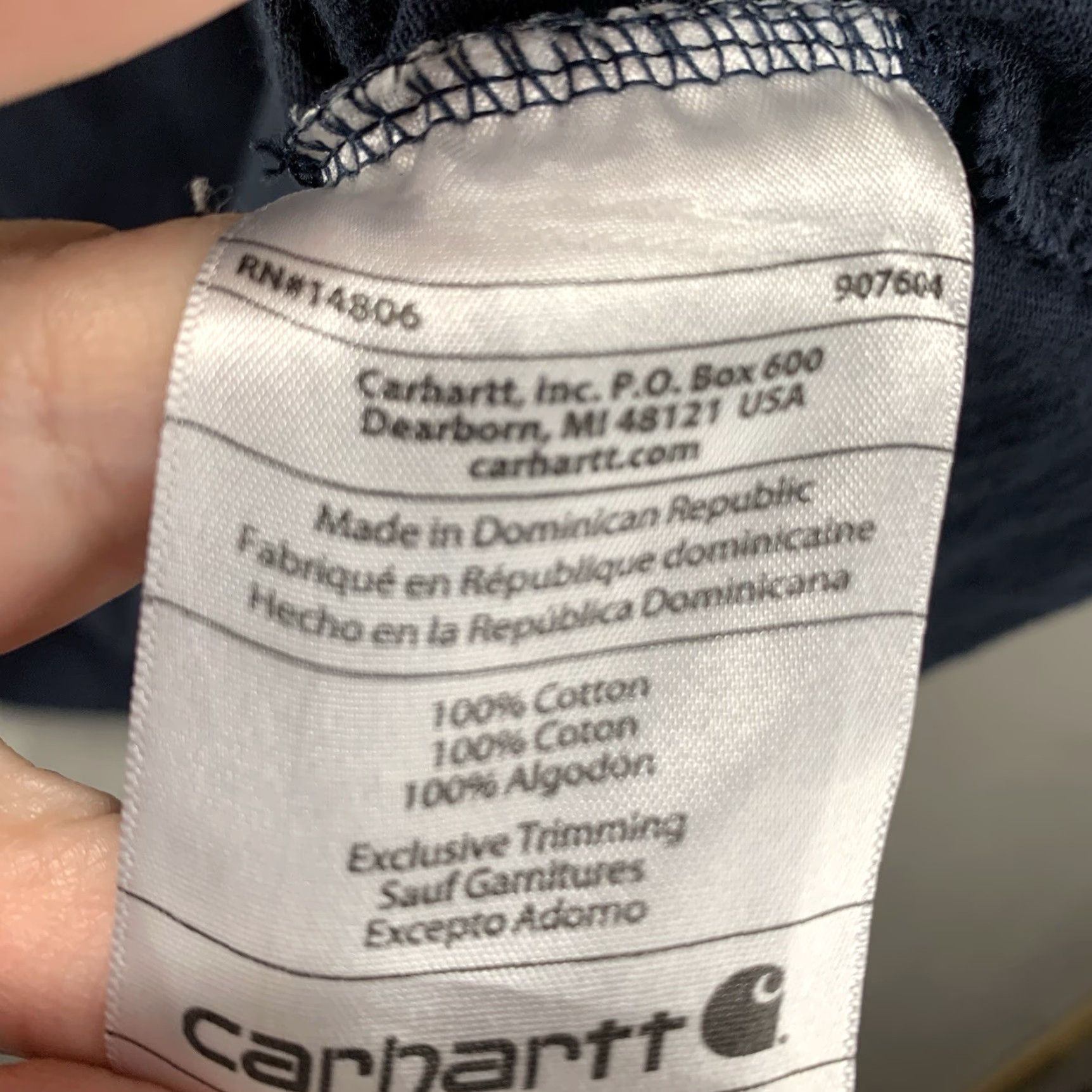 Carhartt VINTAGE Carhartt Mens Navy 2XLT TALL Short Sleeve T-Shirt Loose Fit All Cotton Size US XXL / EU 58 / 5 - 6 Thumbnail