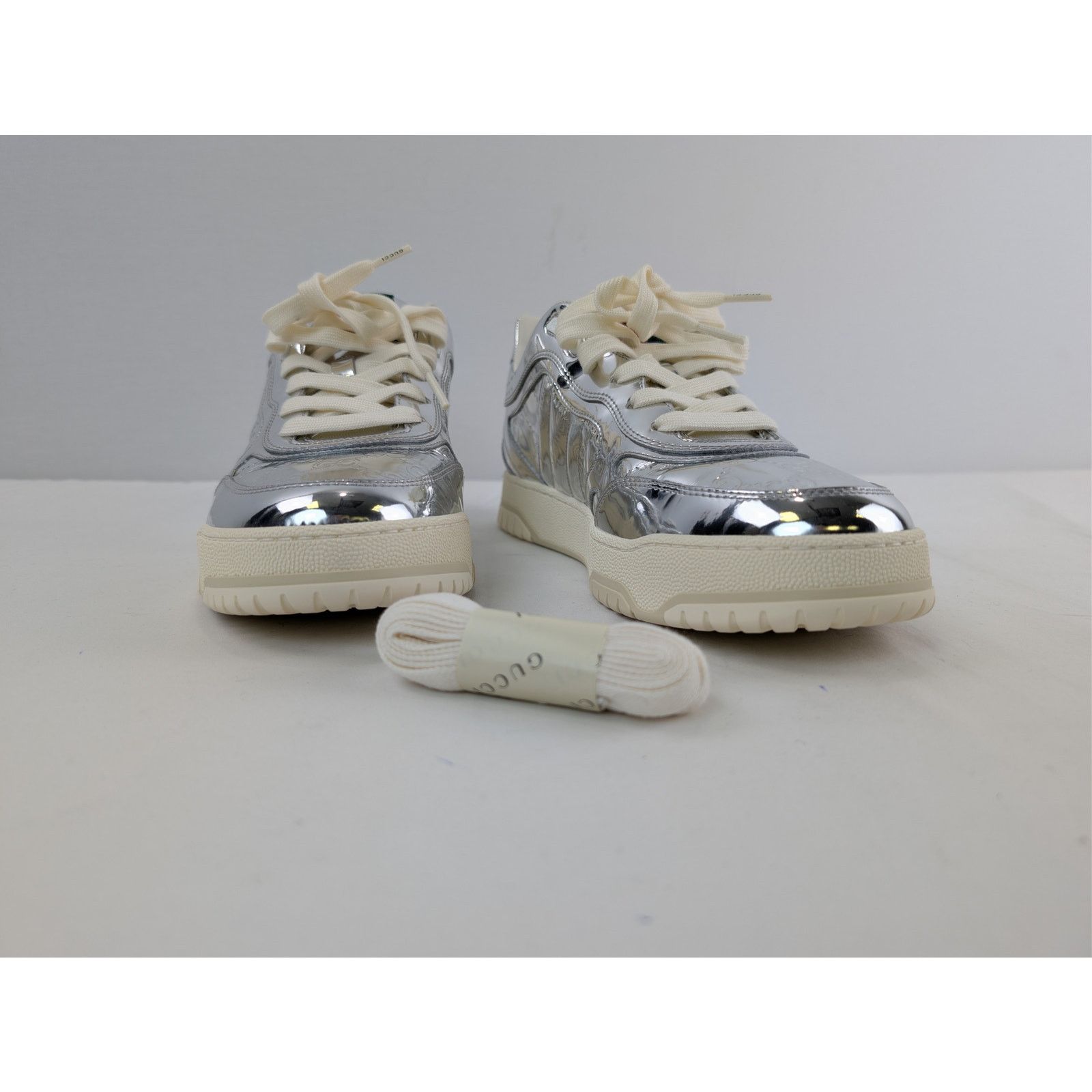 Gucci o1rshd1 Re-Web Sneaker in Glam Mirror / Glow Silver / Silver Size US 10 / EU 43 - 5 Thumbnail