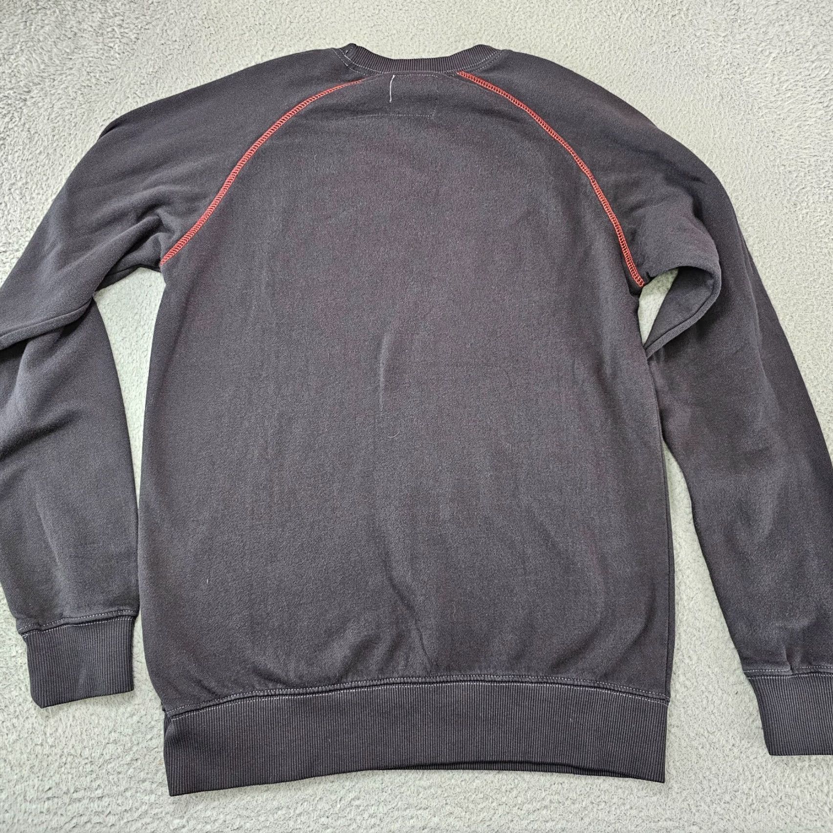 Vintage VINTAGE Makers Mark Sweatshirt Mens Small Charcoal Red Stitching Crew Pullover Sweater Size US S / EU 44-46 / 1 - 5 Thumbnail
