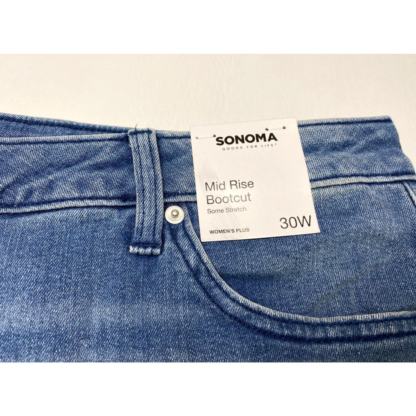 Vintage NWT Sonoma Jeans Bootcut Mid Rise Plus 30Wx31 Jeans Blue Modern Wash Womens 30W Plus Size Size 30" / US 8 / IT 44 - 5 Thumbnail